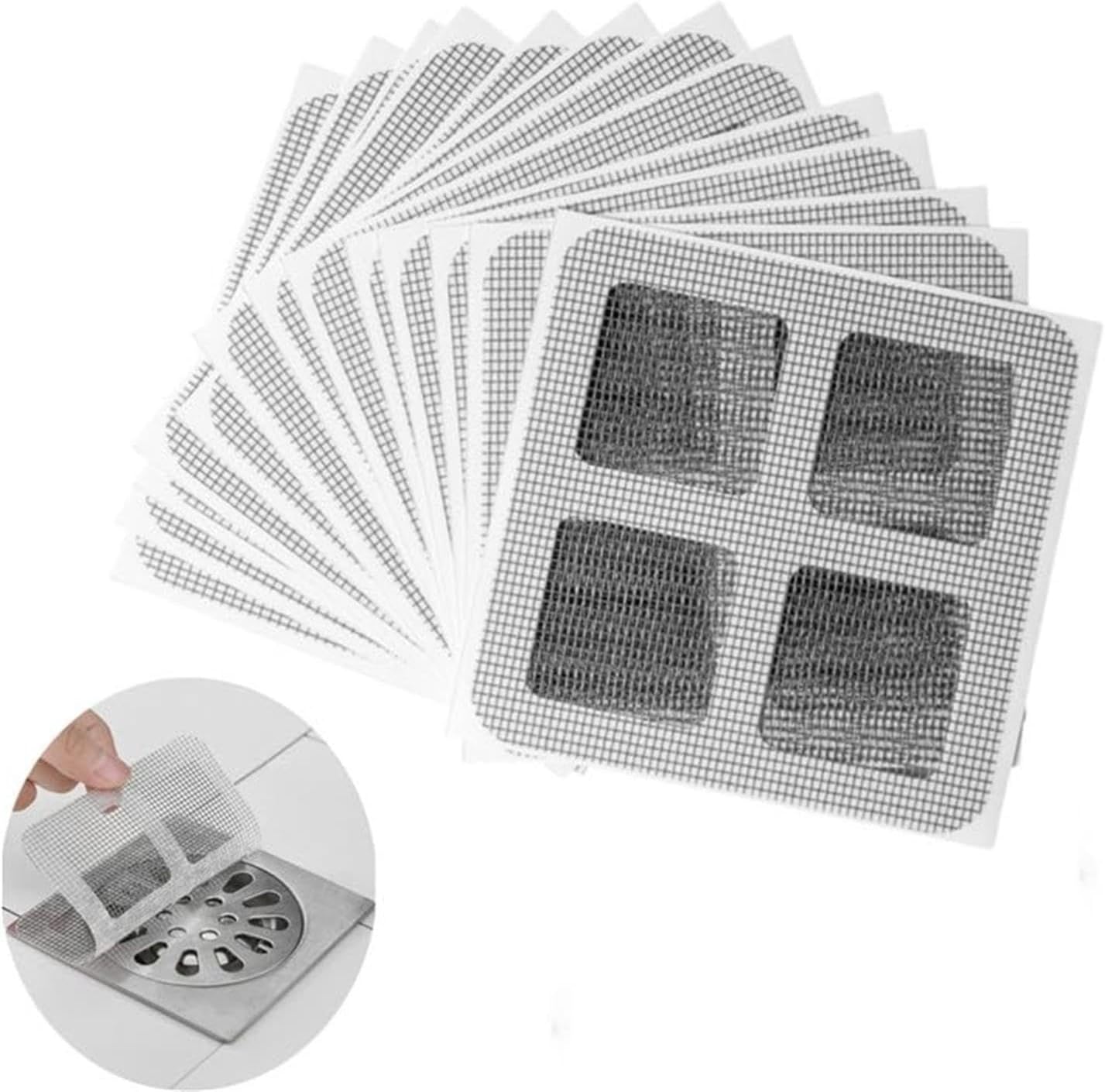 100Pcs Floor Drain Sticker with Hair Catcher
