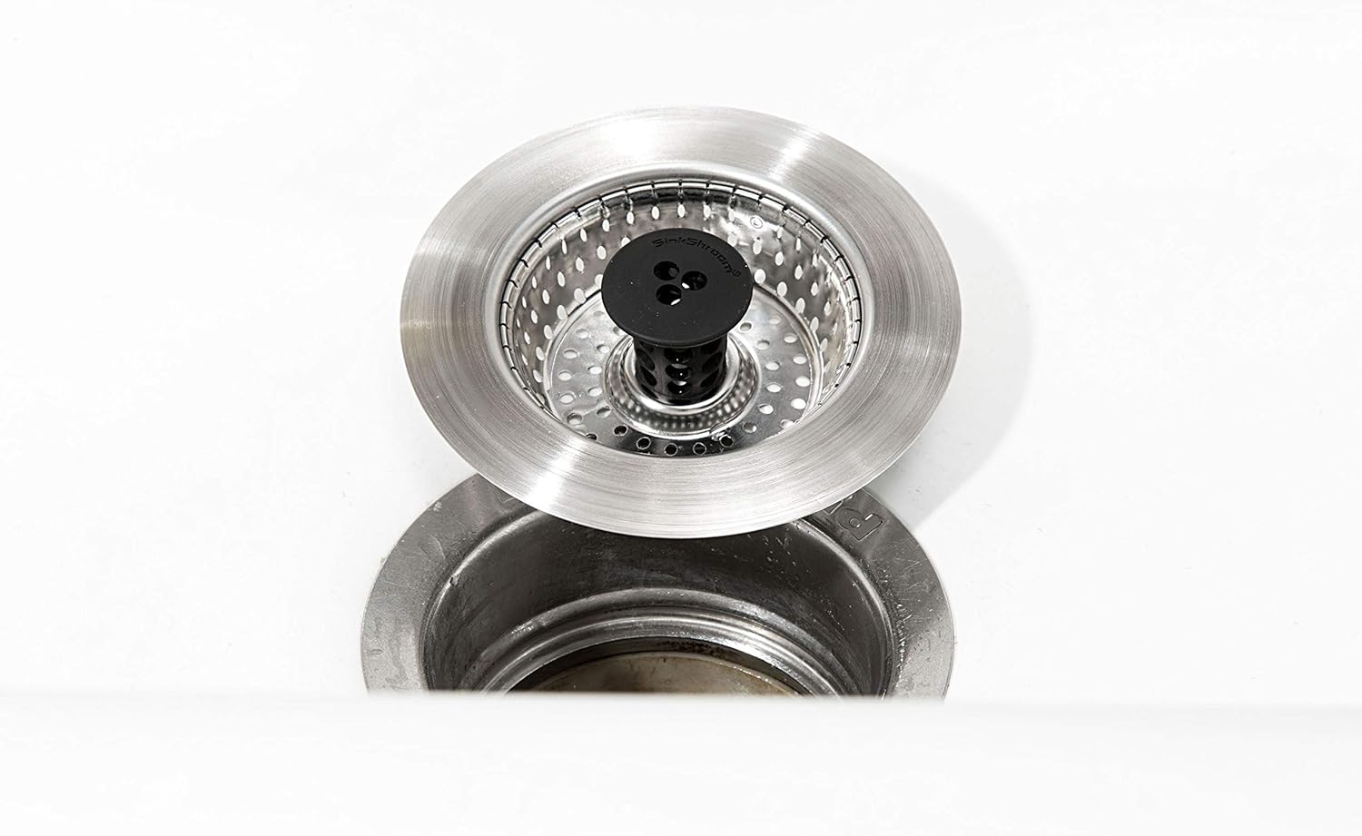 SinkShroom Clog-Free Sink Strainer Basket with Stopper 1