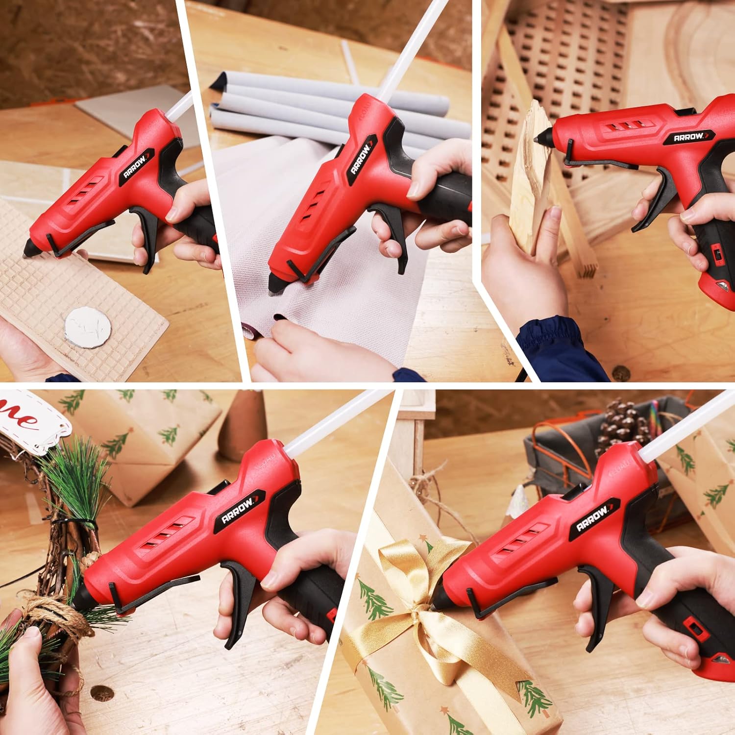 Arrow GT100DT Dual Temp Glue Gun Kit with 12 Sticks