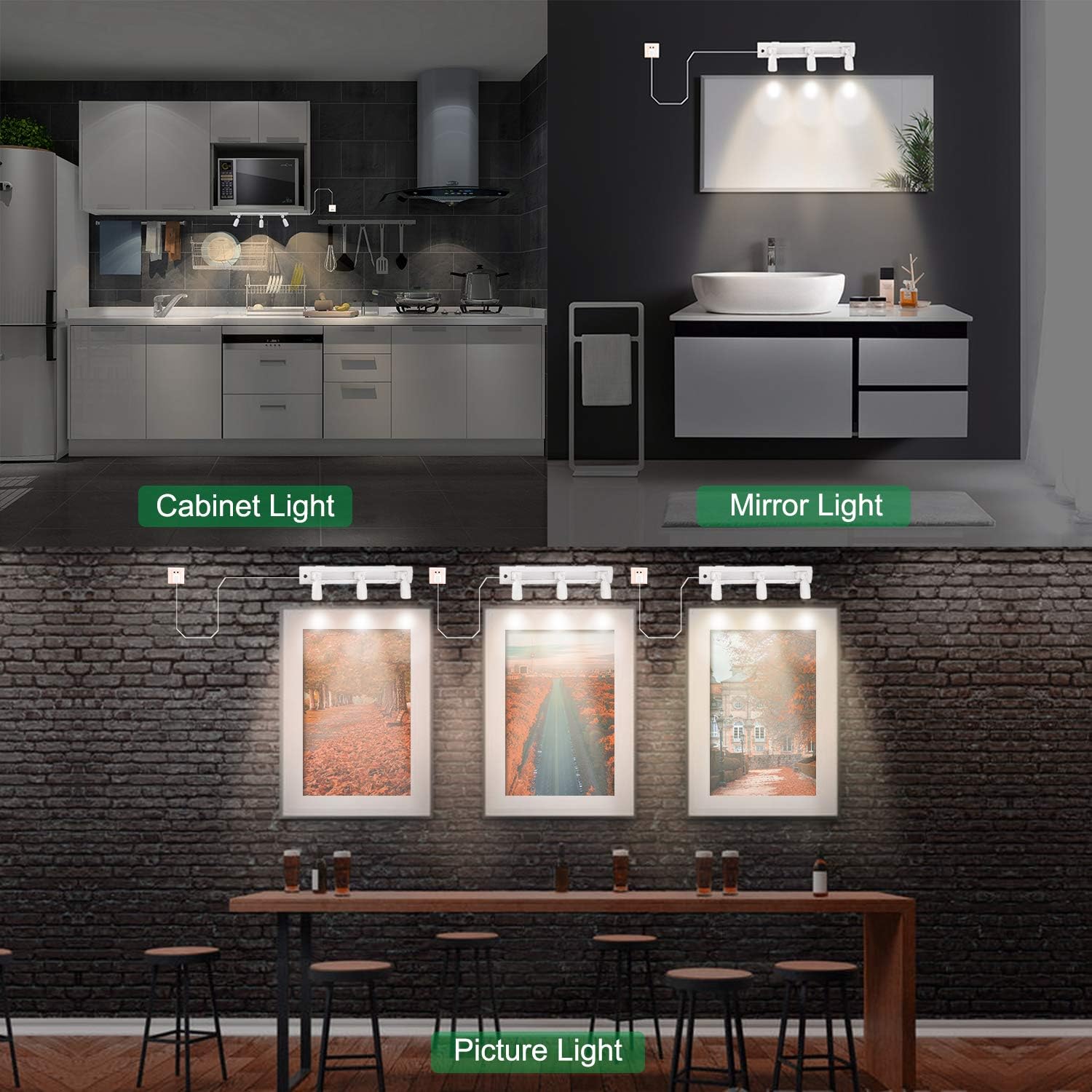 BIGLIGHT Dimmable LED Track Light with Remote Control