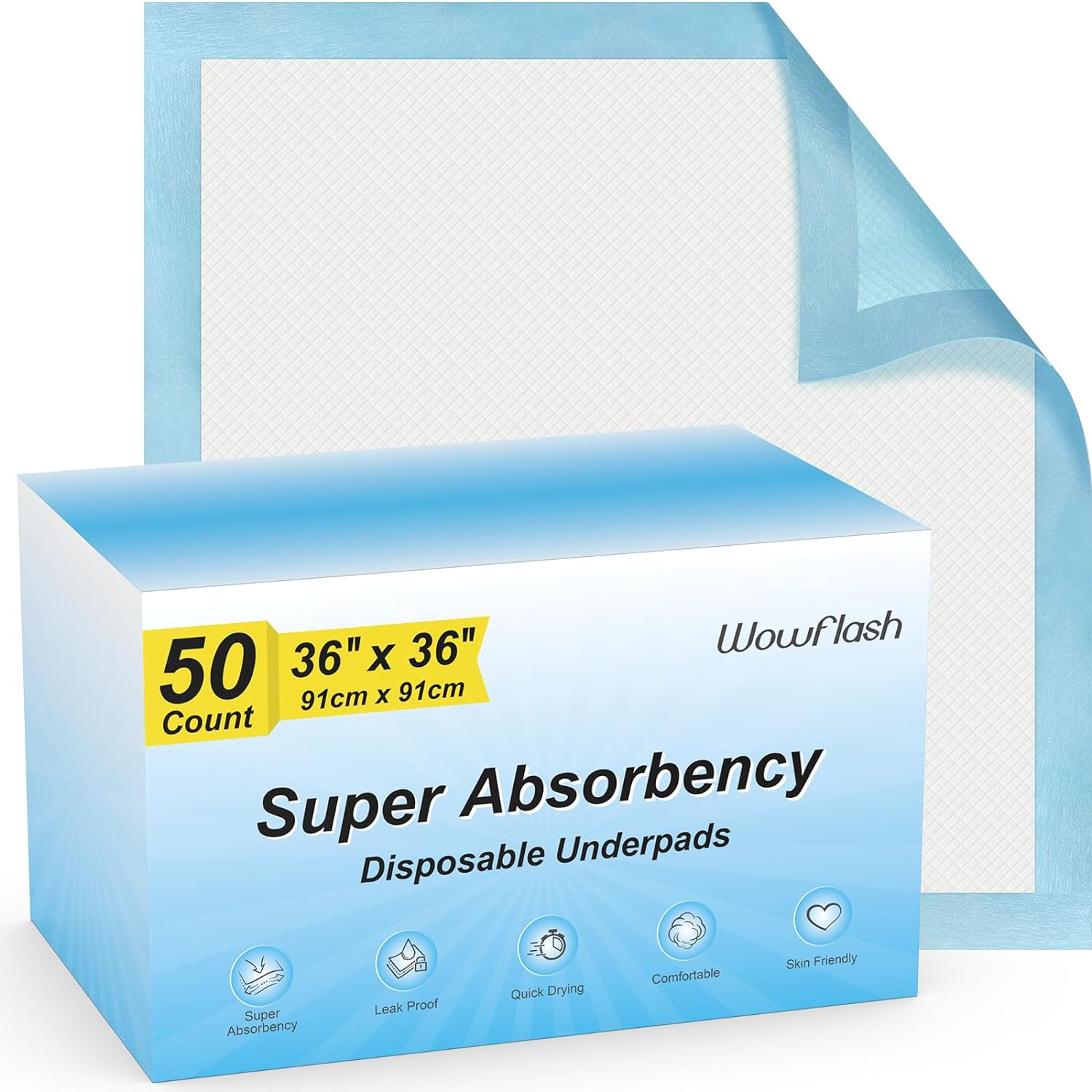 50 Count Super Absorbent Disposable Underpads for Baby Puppy and Adults