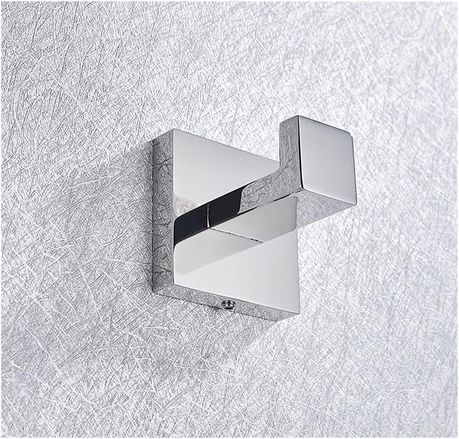 Chrome Towel Rail Holder with Hooks for Bathroom and Kitchen