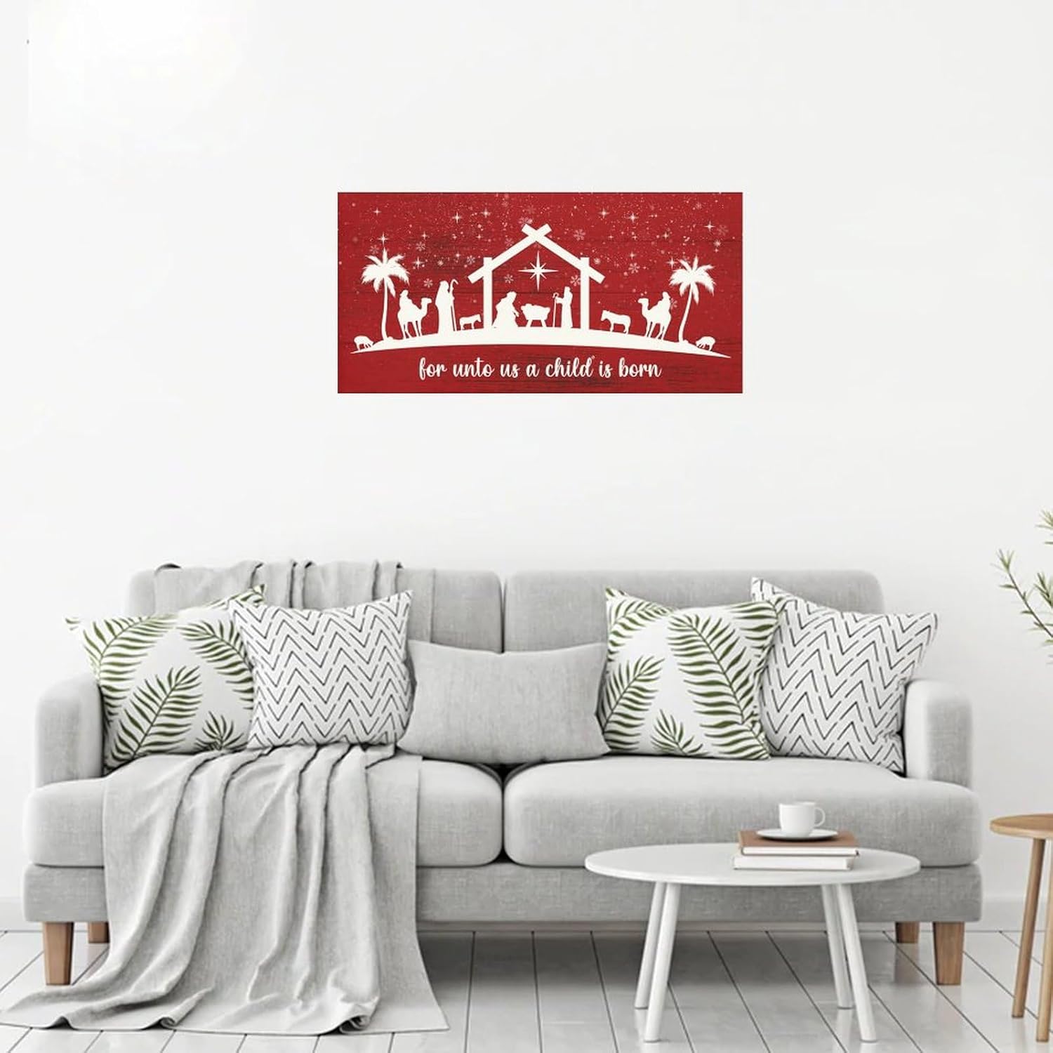 Merry Christmas Oh Holy Night Reusable Wall Decal