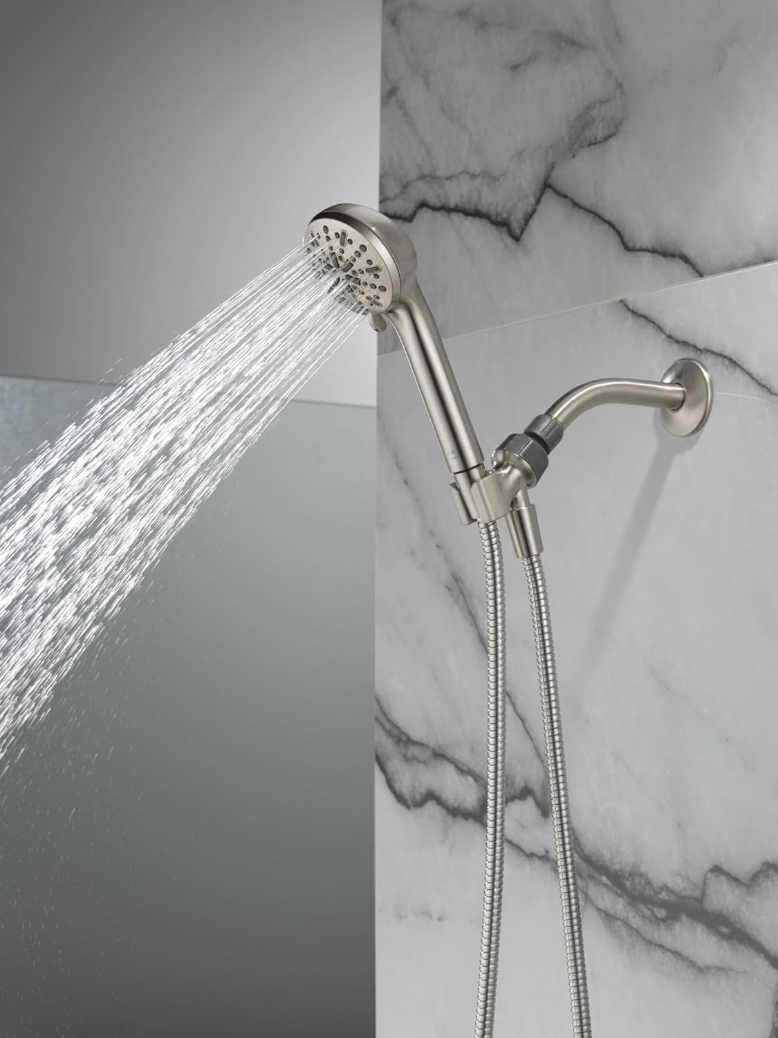Delta 4-Spray Handheld Shower Head Brushed Nickel 25 GPM 75413DSN