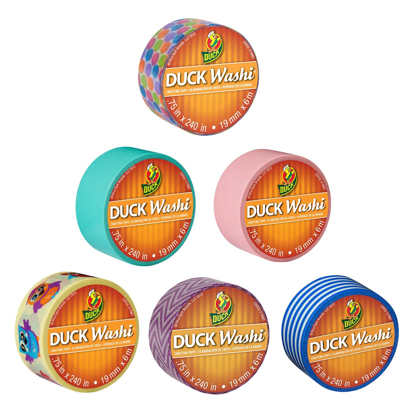 Duck Metallic Silver Washi Crafting Tape 075 in x 15 yd 1