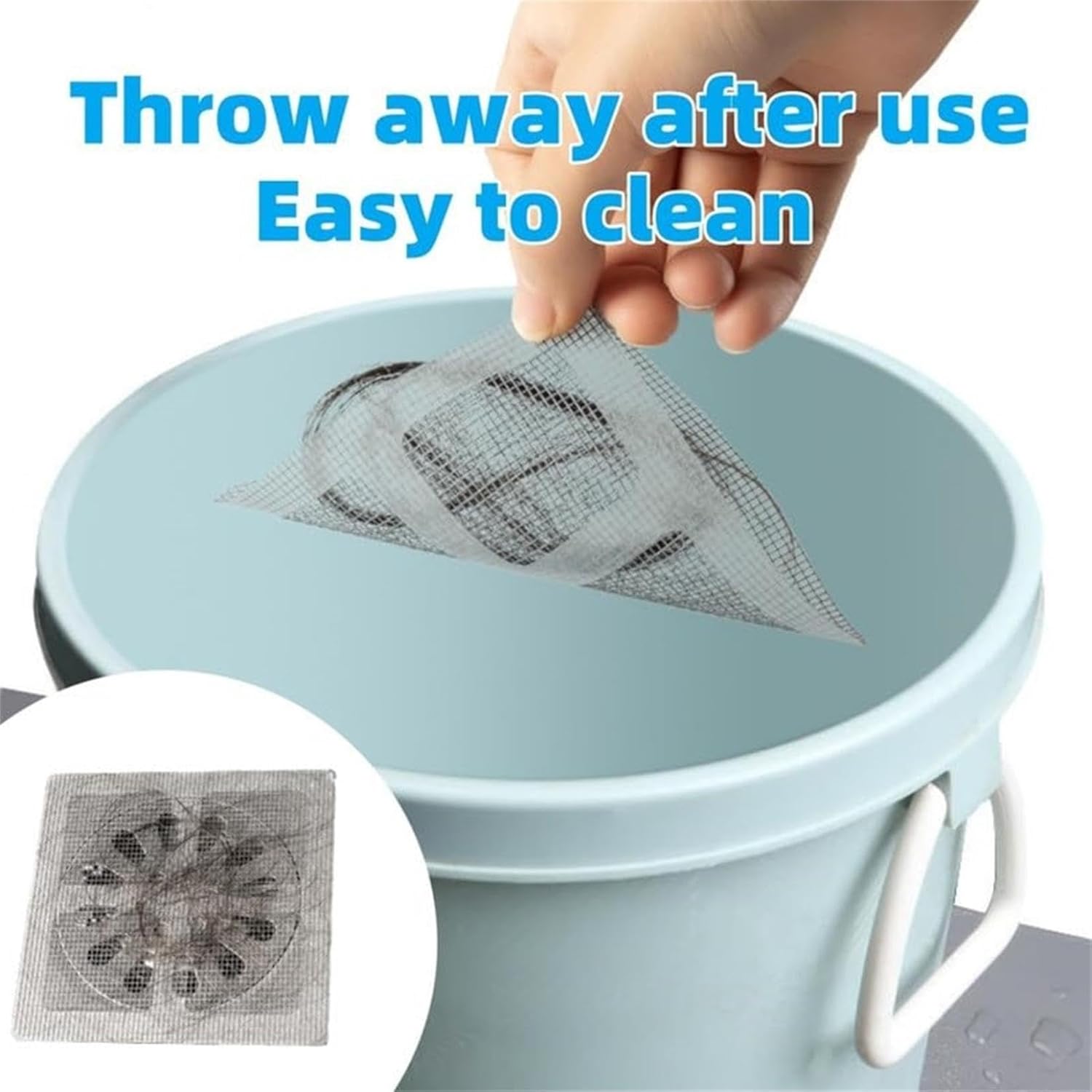 100Pcs Floor Drain Sticker with Hair Catcher