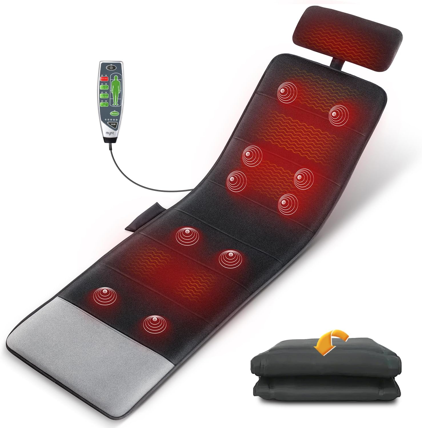 Mynt Full Body Massage Mat with Heat and Vibration 1