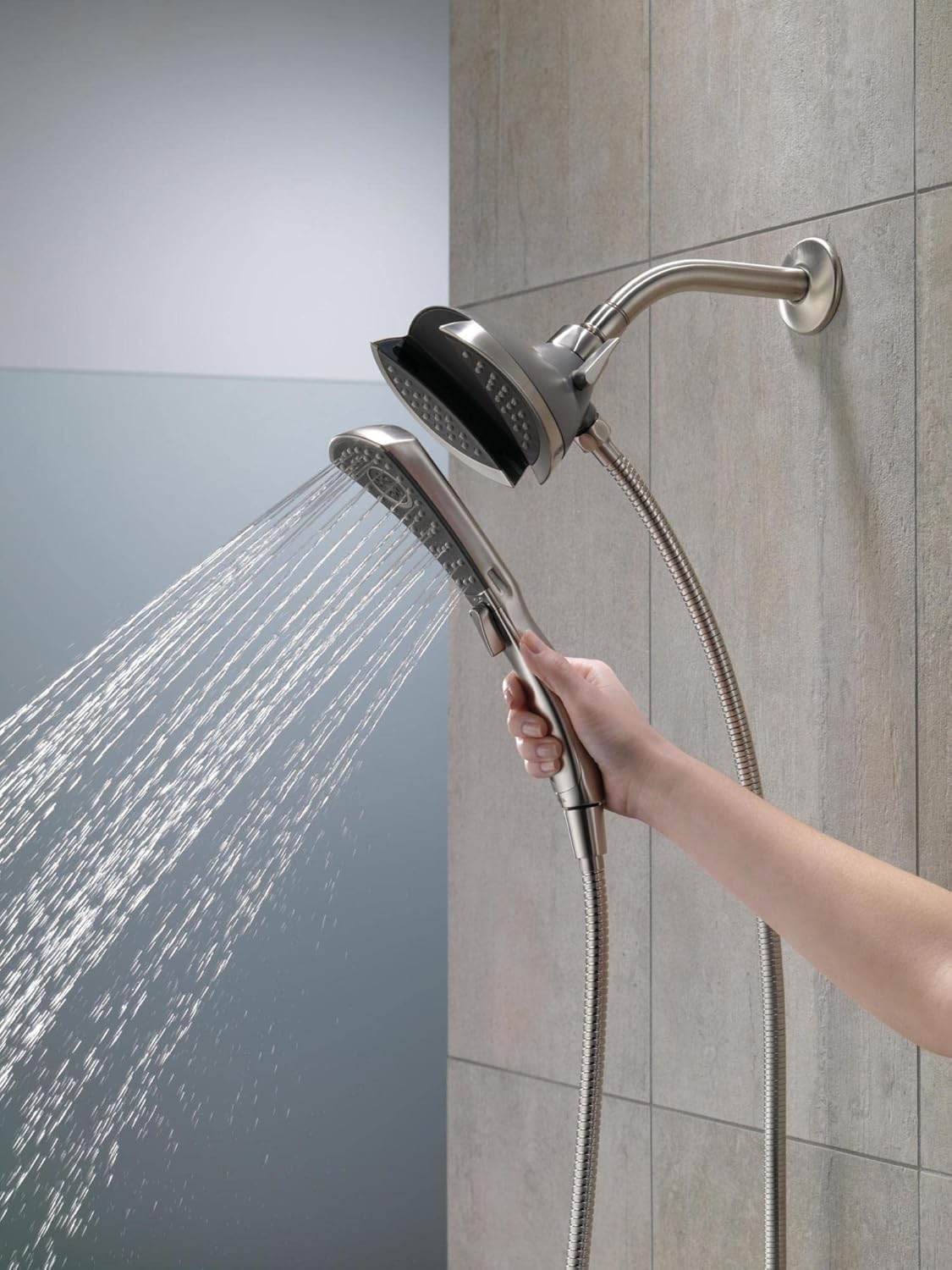 Delta In2ition 4-Spray Dual Shower Head with Handheld Chrome