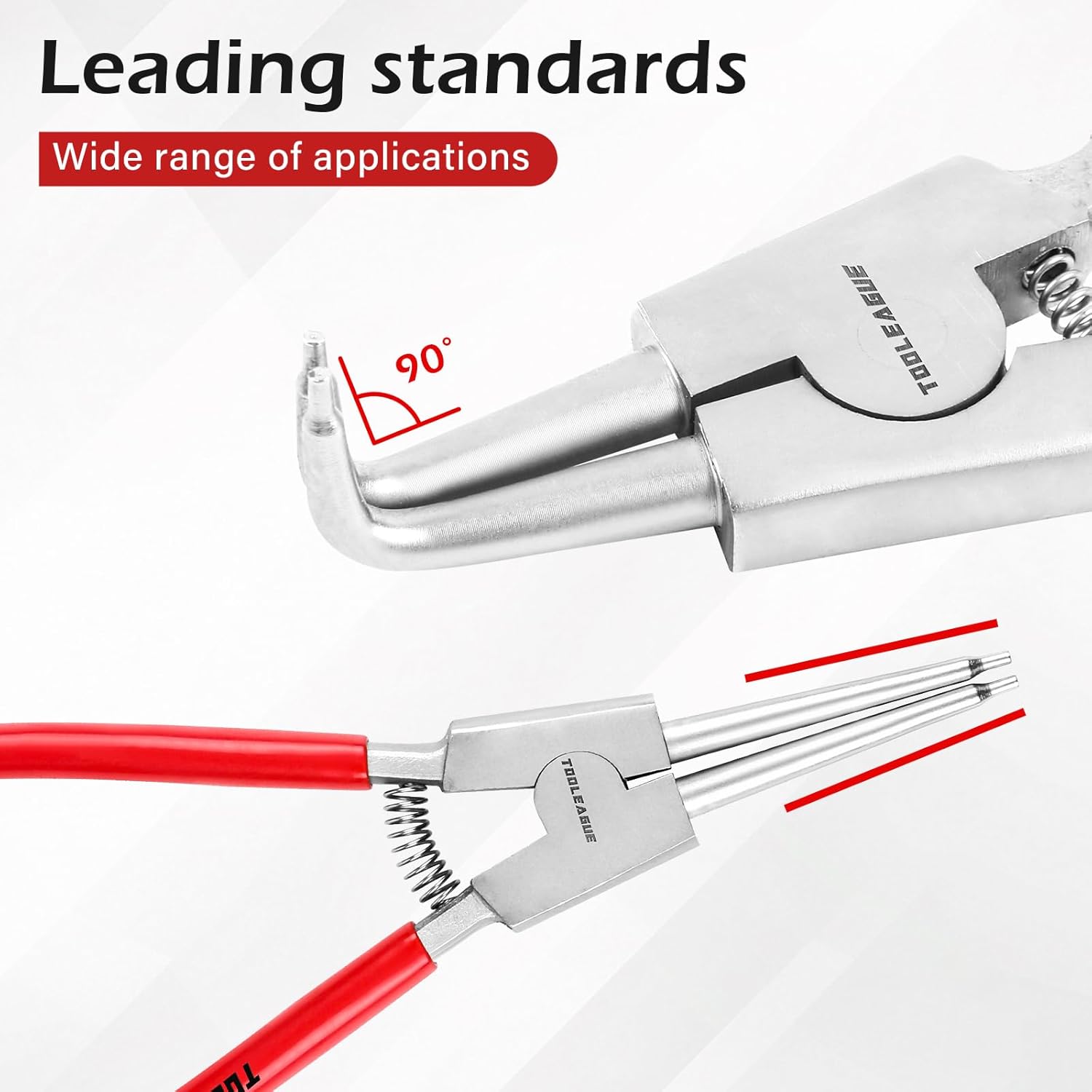 TOOLEAGLE 4 Pcs Snap Ring Pliers Set Heavy Duty