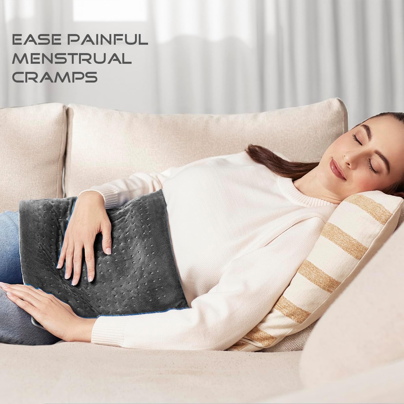 Boncare Large Heating Pad for Back Pain Relief and Cramps