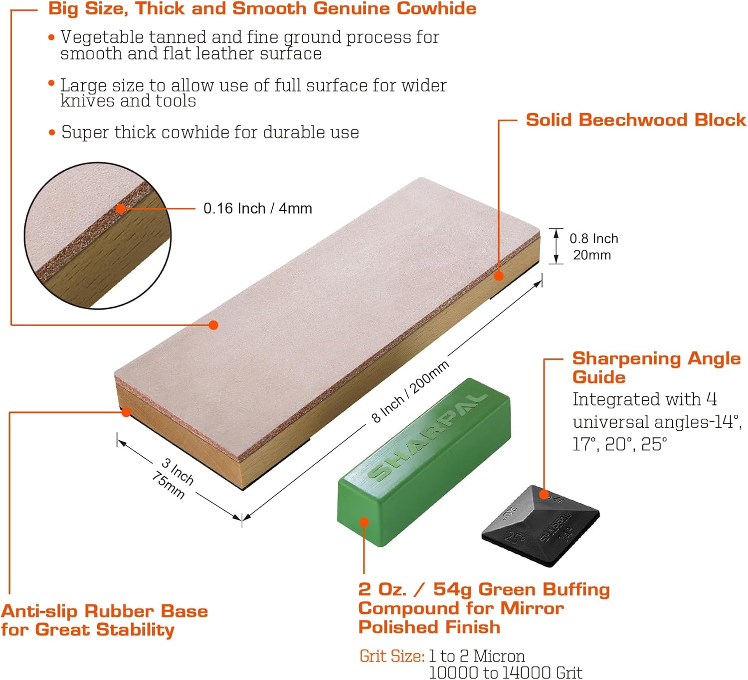 SHARPAL 162-204N Dual Grit Diamond Whetstone Kit