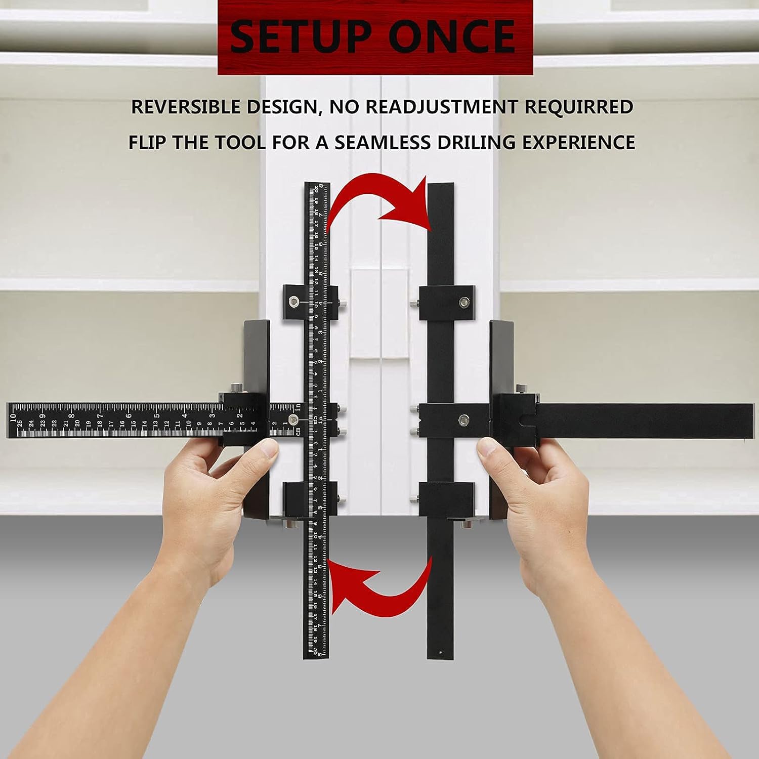 SUNCONY Cabinet Hardware Jig Tool All Aluminum Alloy Adjustable