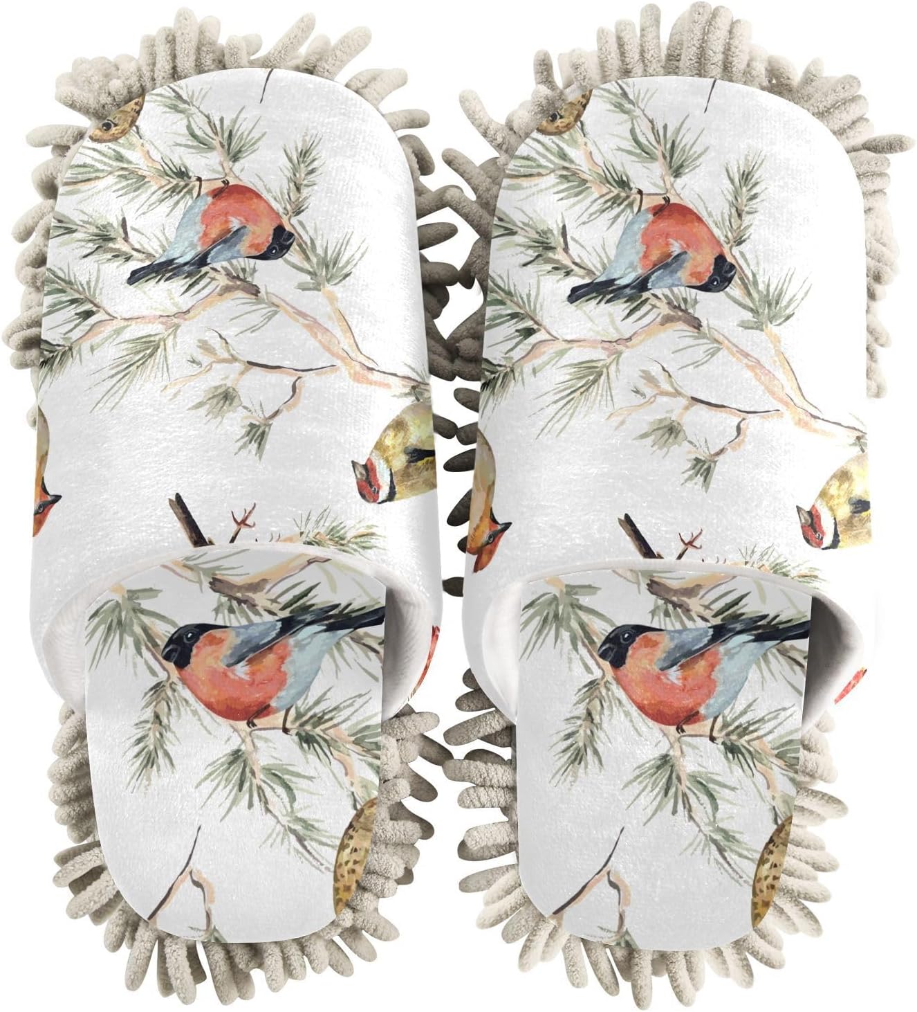 Sinestour Mopping Slippers with Microfiber Pads for Floor Cleaning
