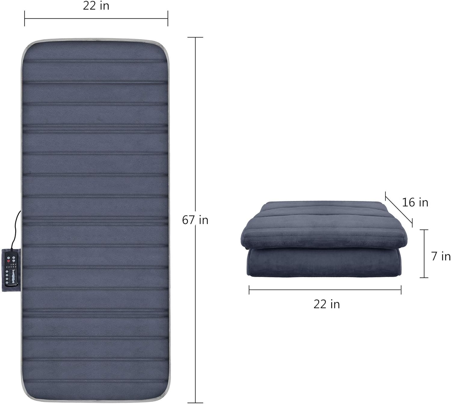 COMFIER Heated Massage Mat with 10 Motors Heat