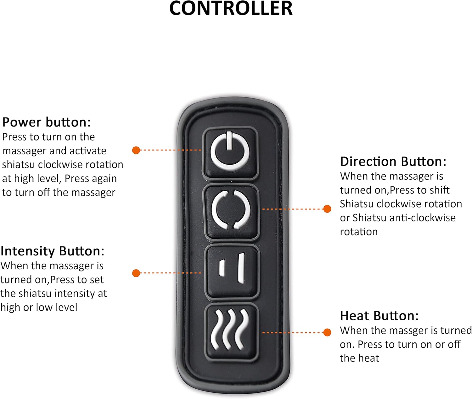 Snailax Shiatsu Neck Massager with Heat and Deep Kneading