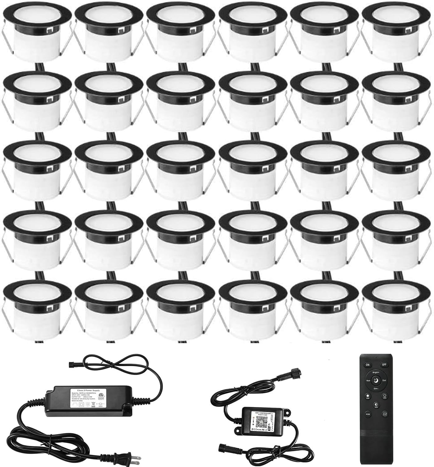 FVTLED WiFi Deck Light Kit RGBW 30pcs Voice Control