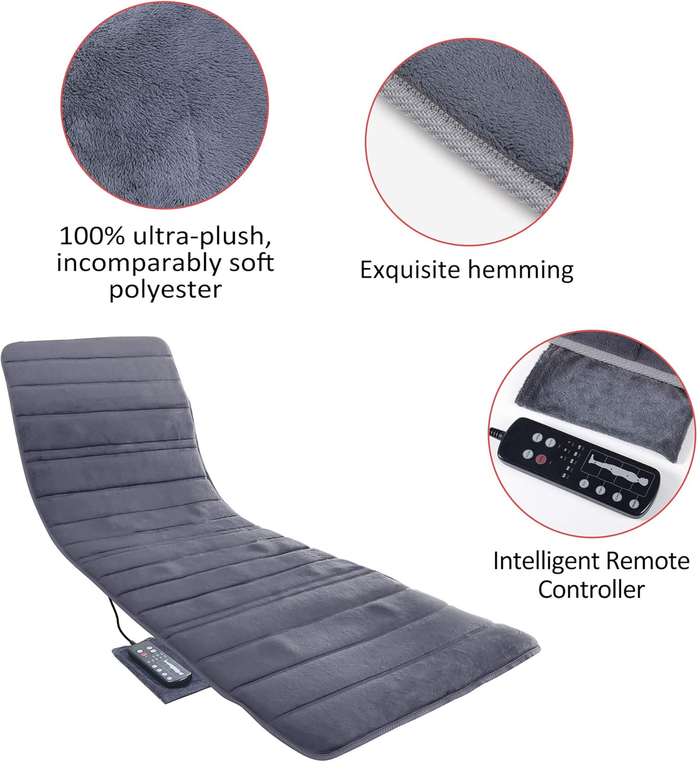 COMFIER Full Body Massage Mat with Heat and Vibration 1