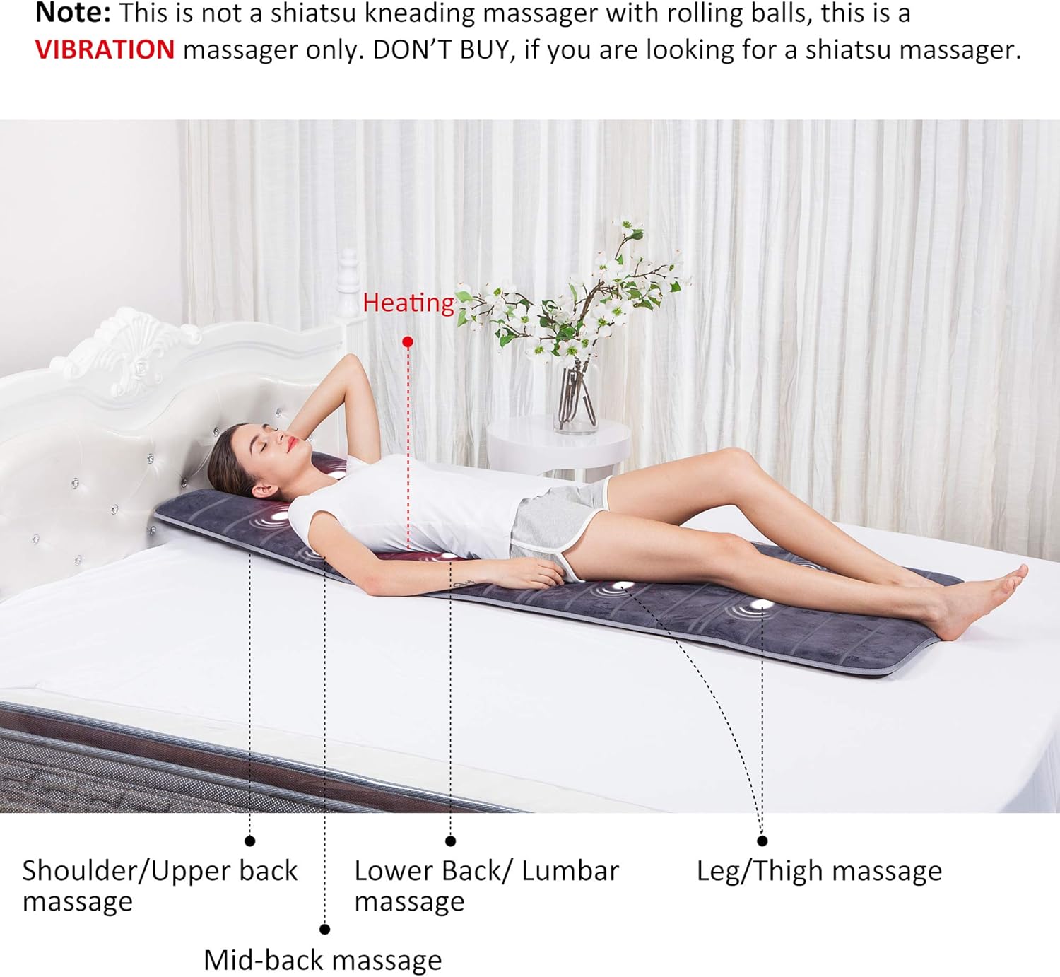 COMFIER Full Body Massage Mat with Heat and Vibration 1