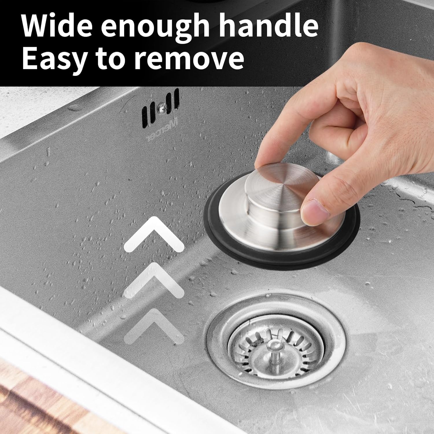 Tifanso 2PCS Stainless Steel Sink Drain Stopper Cover