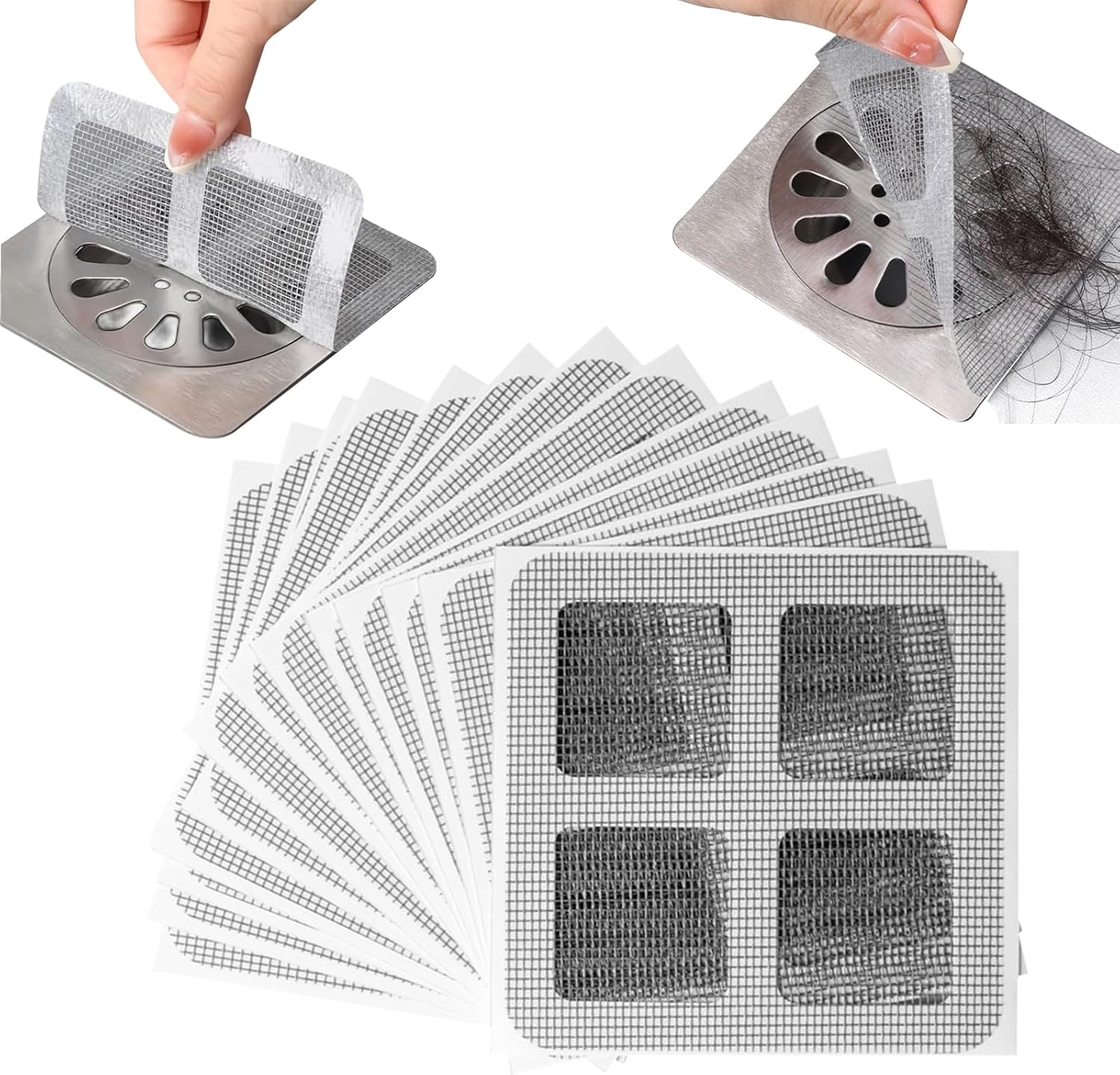 Alicacho 4x4 Inch Disposable Hair Catcher for Drains