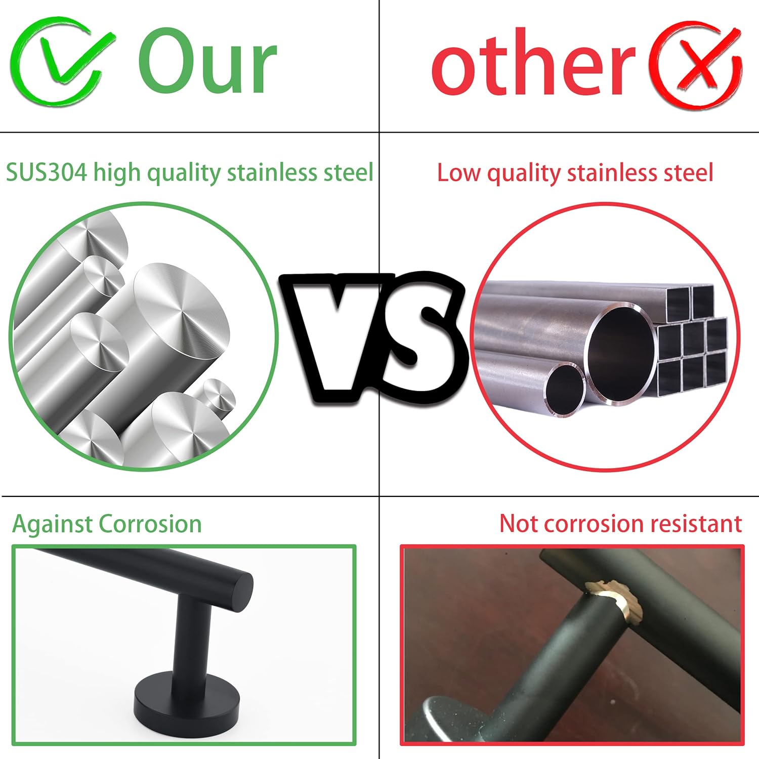 Nolimas 9 Inch Matte Black Towel Holder for Bathroom and Kitchen
