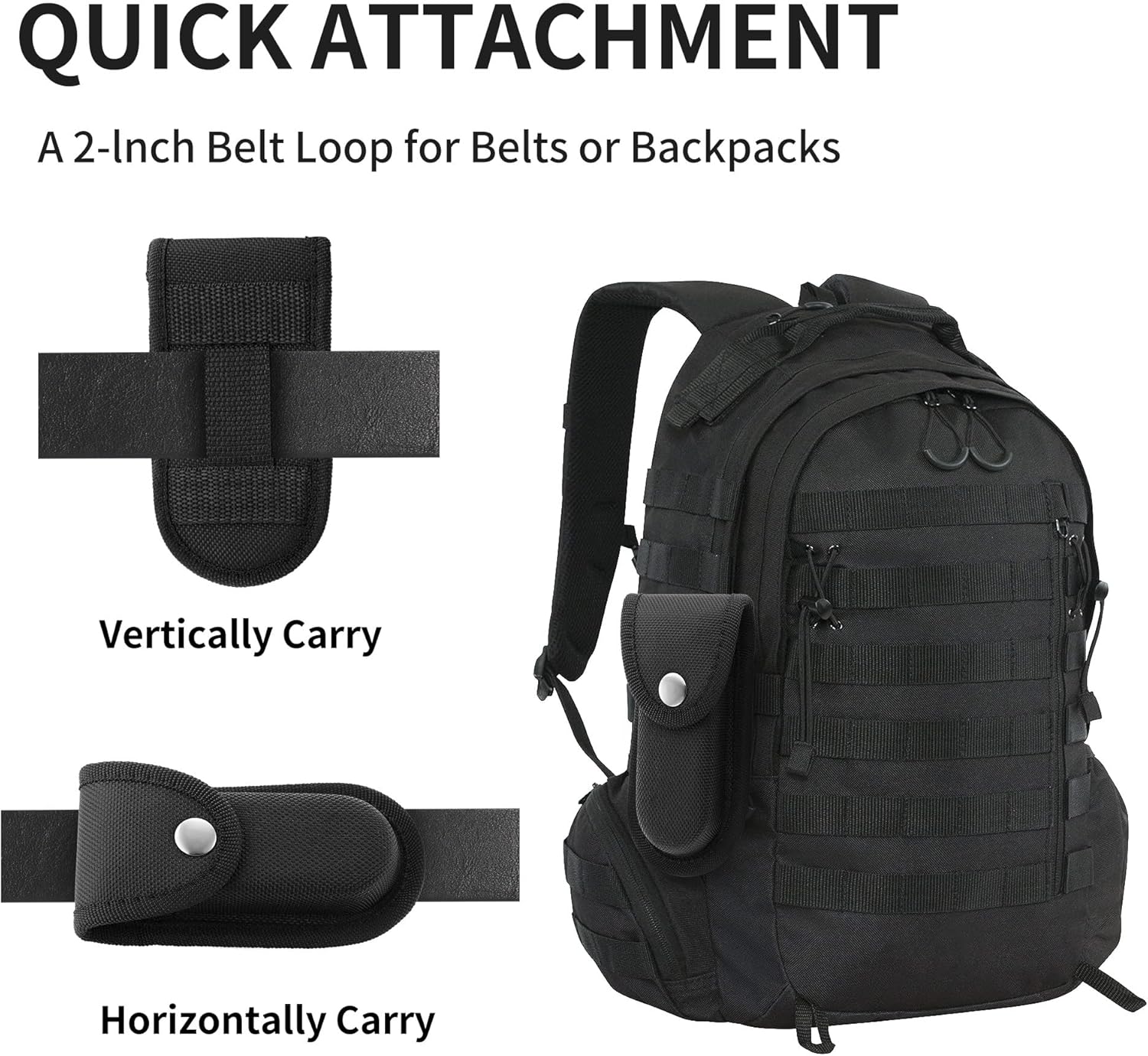 Timsec 2Pcs Nylon Knife Sheath with Snap Closure 1