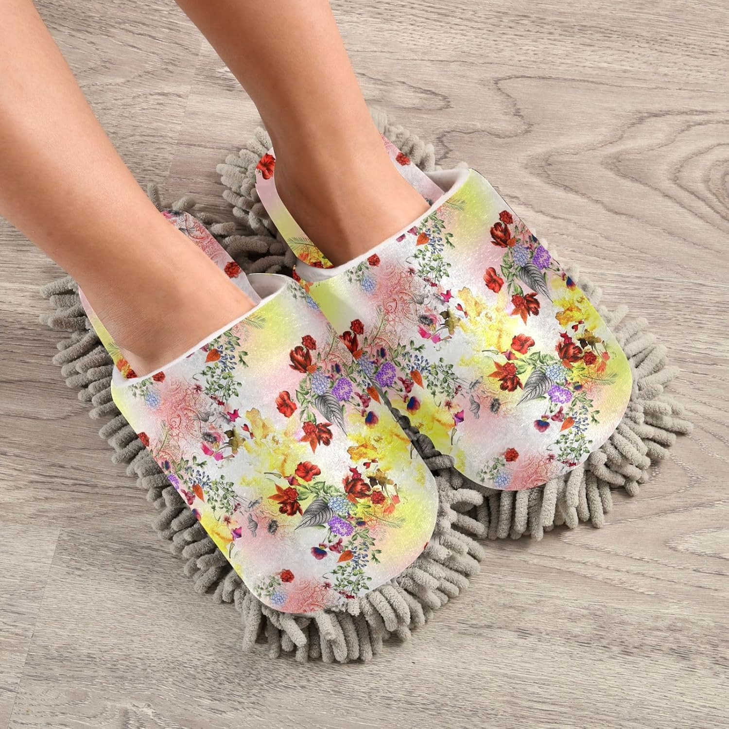 Kigai Microfiber Slippers with Flower Design for All Seasons