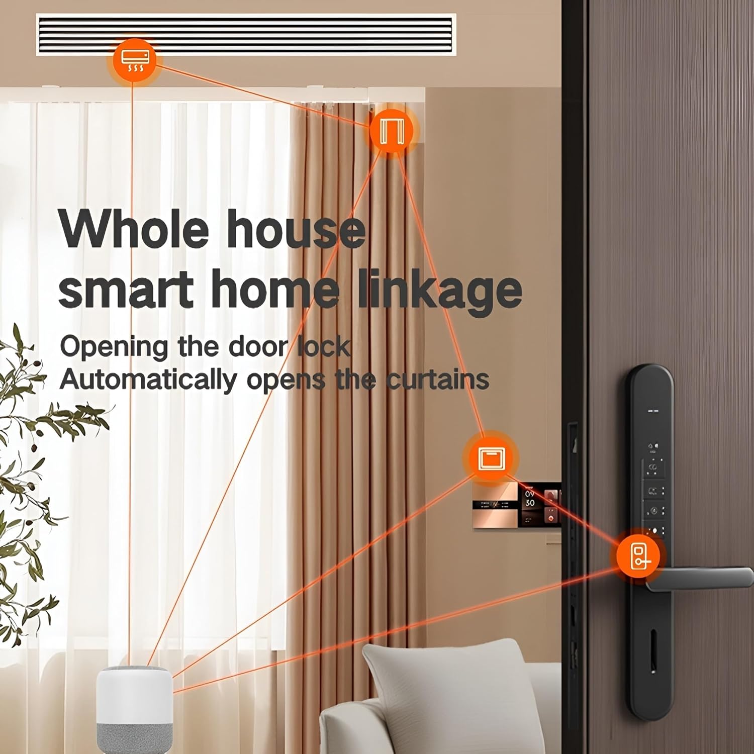 Smart Curtain Track System with Mini Zigbee Motor and App Control