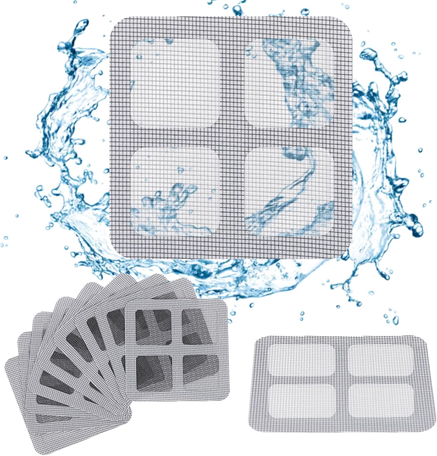 TUMEYET 50-Pack Drain Hair Catcher Sticker 39x39 Inch