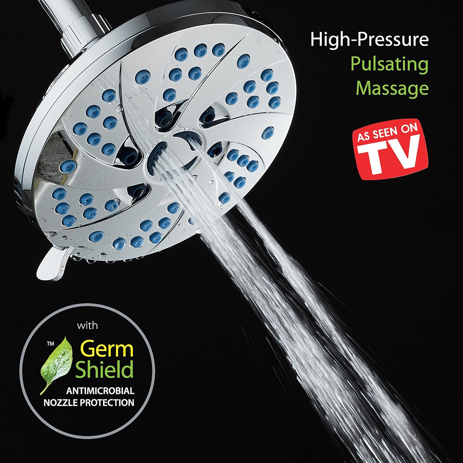 Hotel Spa High Pressure Spiral Rain Shower Head 6 Modes