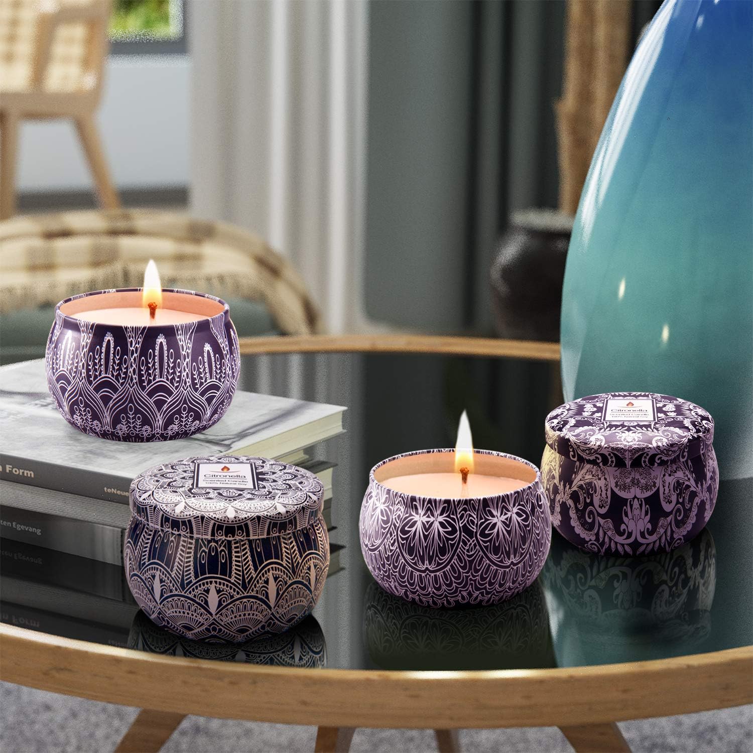 Hausware Aromatherapy Candle Set of 4 Pack