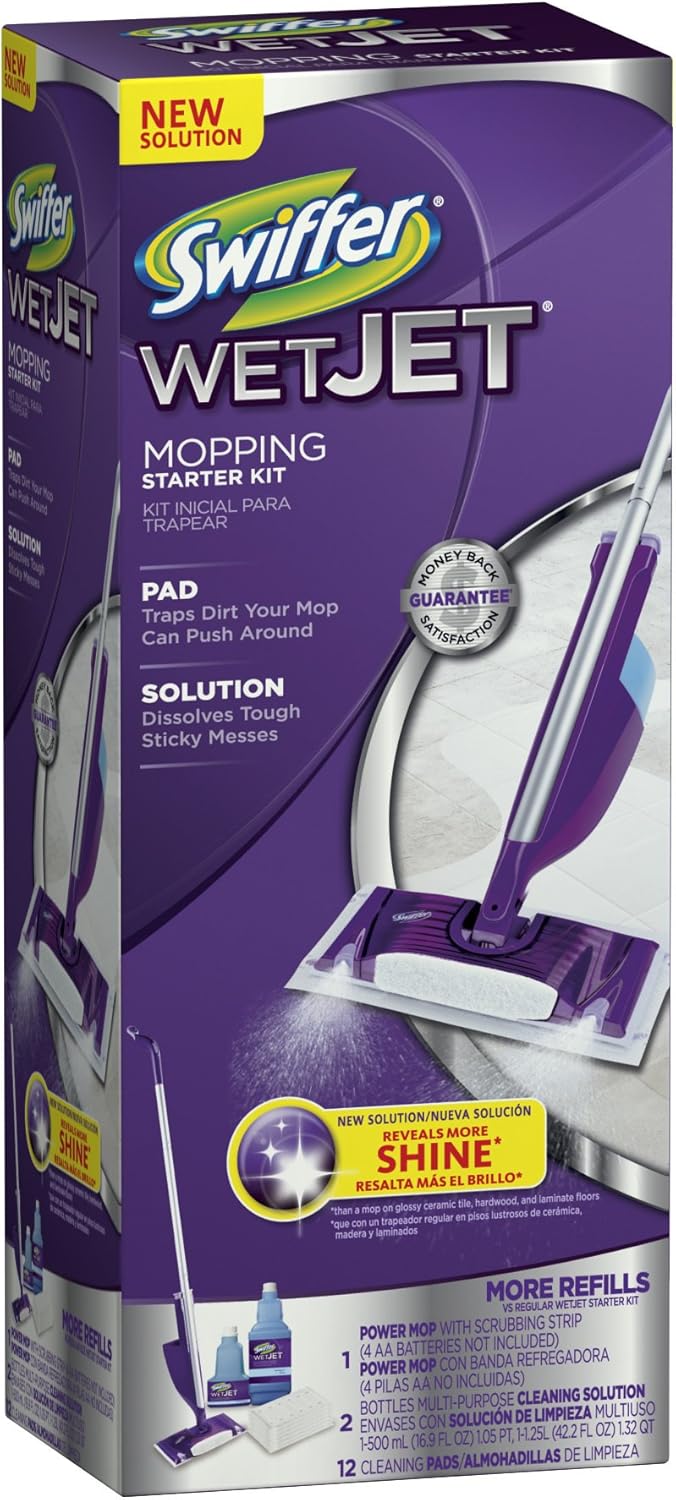 Swiffer WetJet Spray Mop Floor Cleaner Club Starter Kit