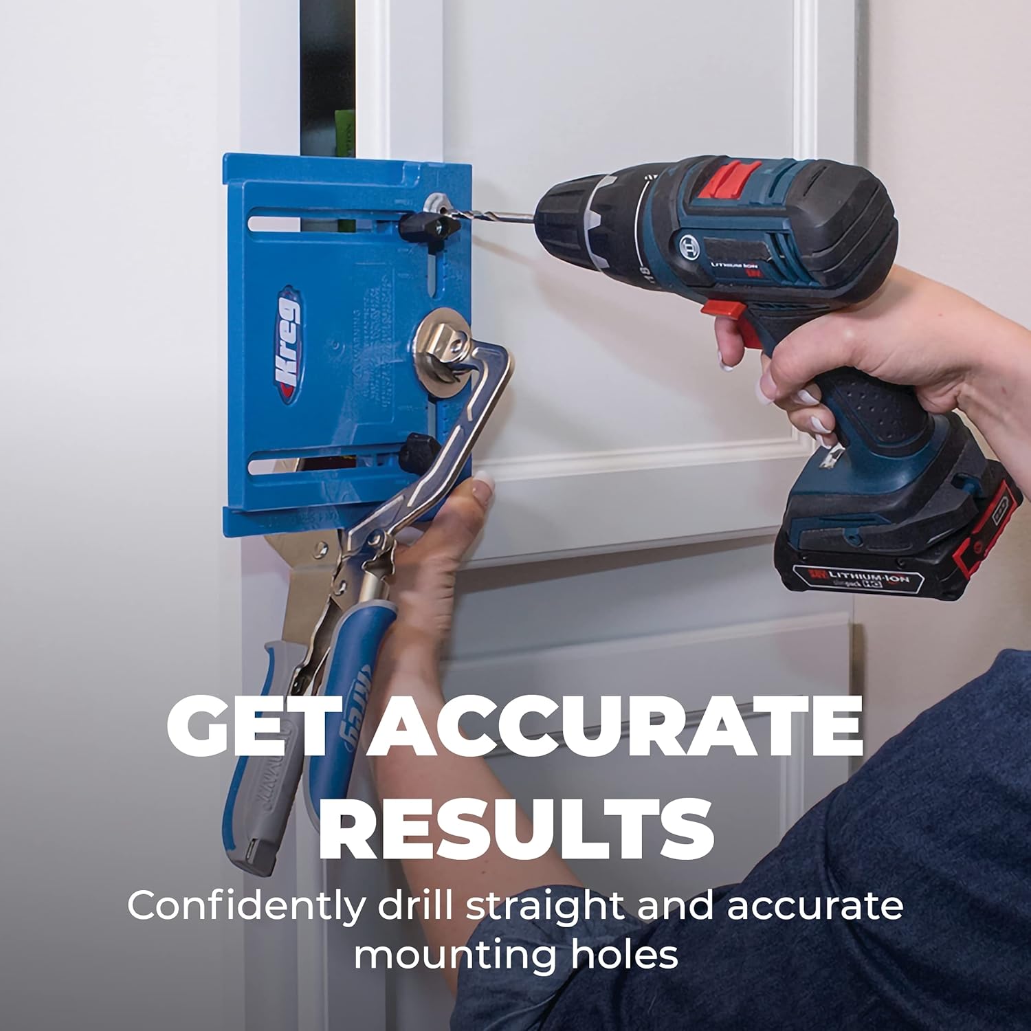 KREG KHI-Pull Cabinet Hardware Jig - Durable Drill Guides for Cabinet Handles