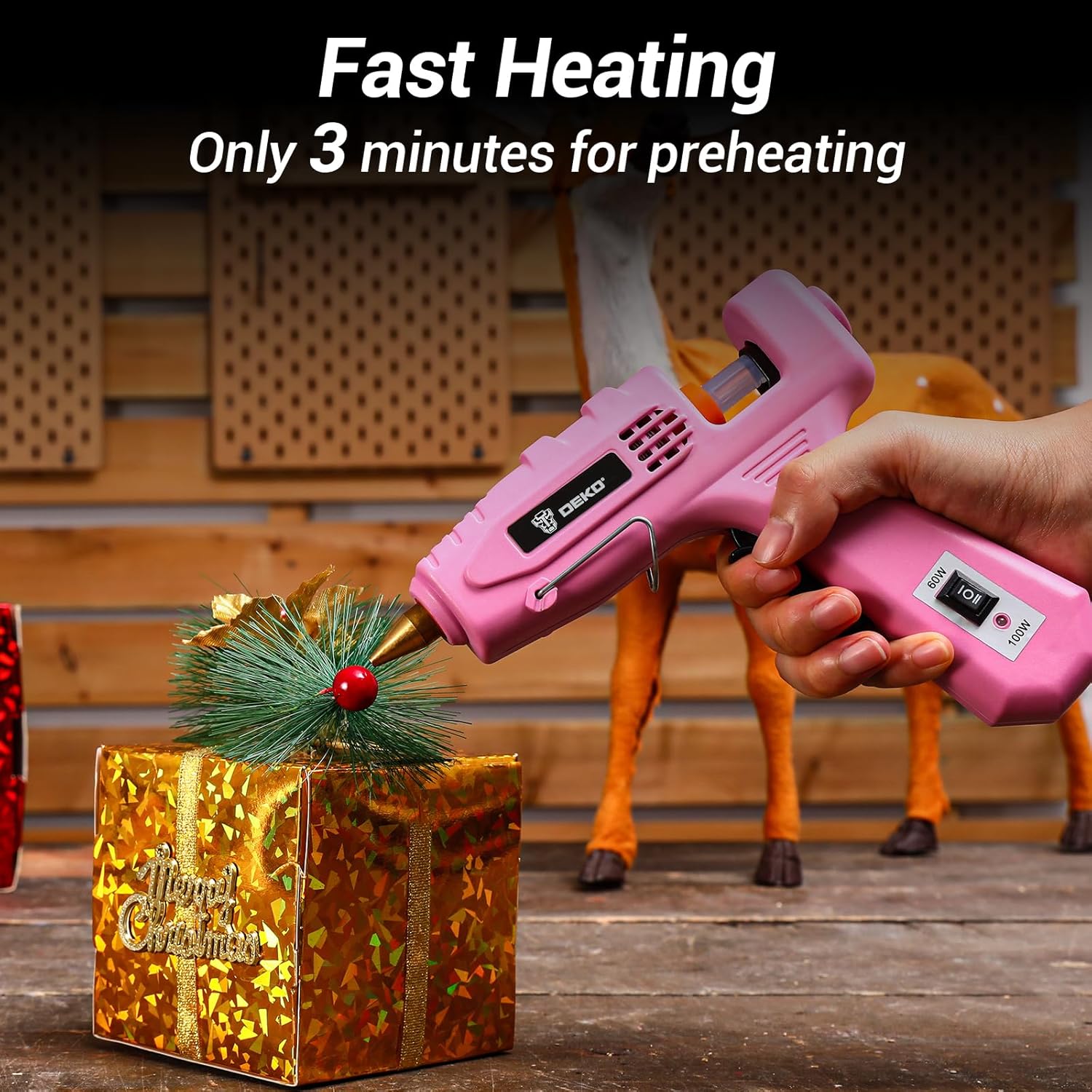 DEKOPRO Heavy Duty Dual Temp Hot Glue Gun Kit