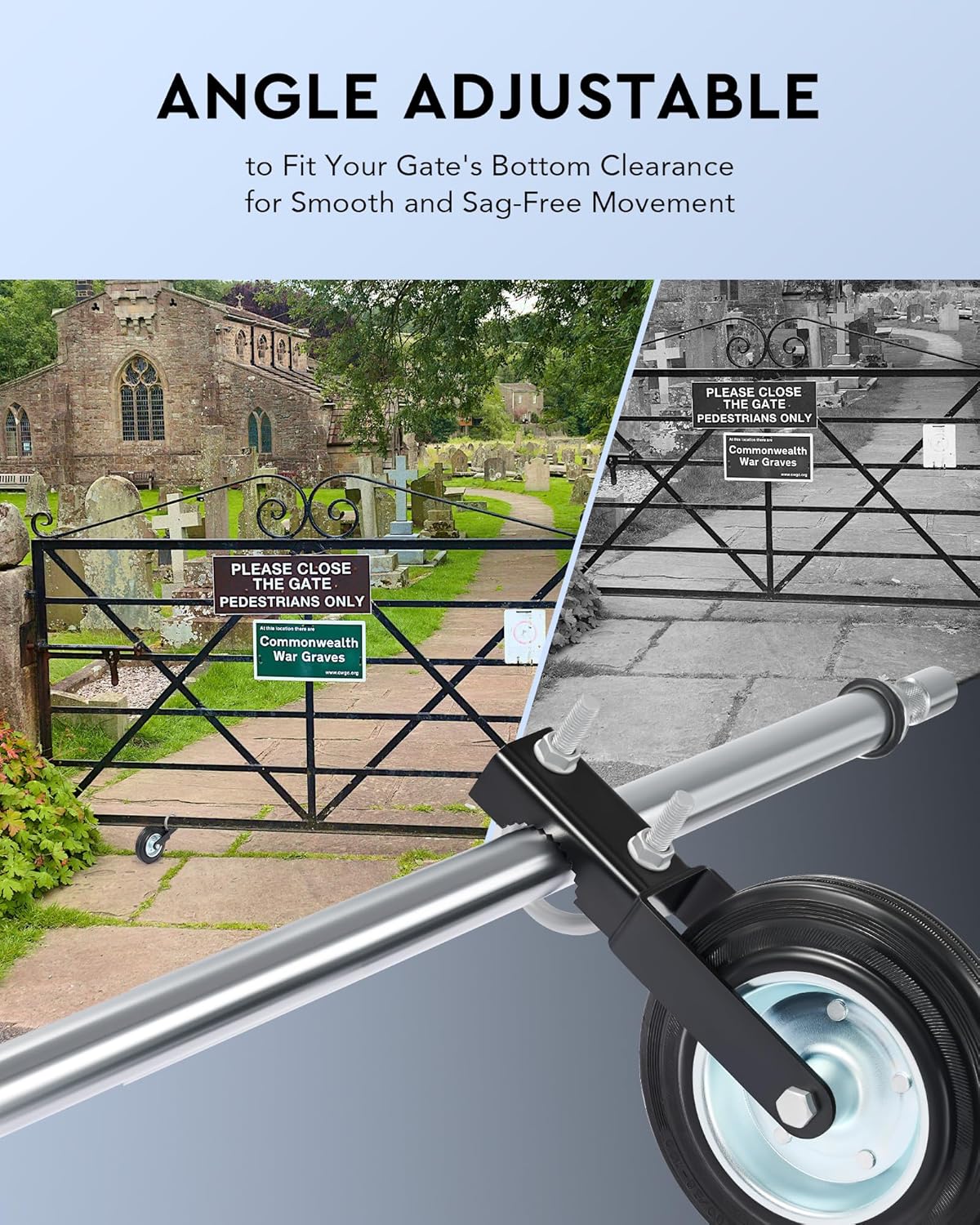 CO-Z 6 Gate Wheel for Heavy Duty Chain Link Fences