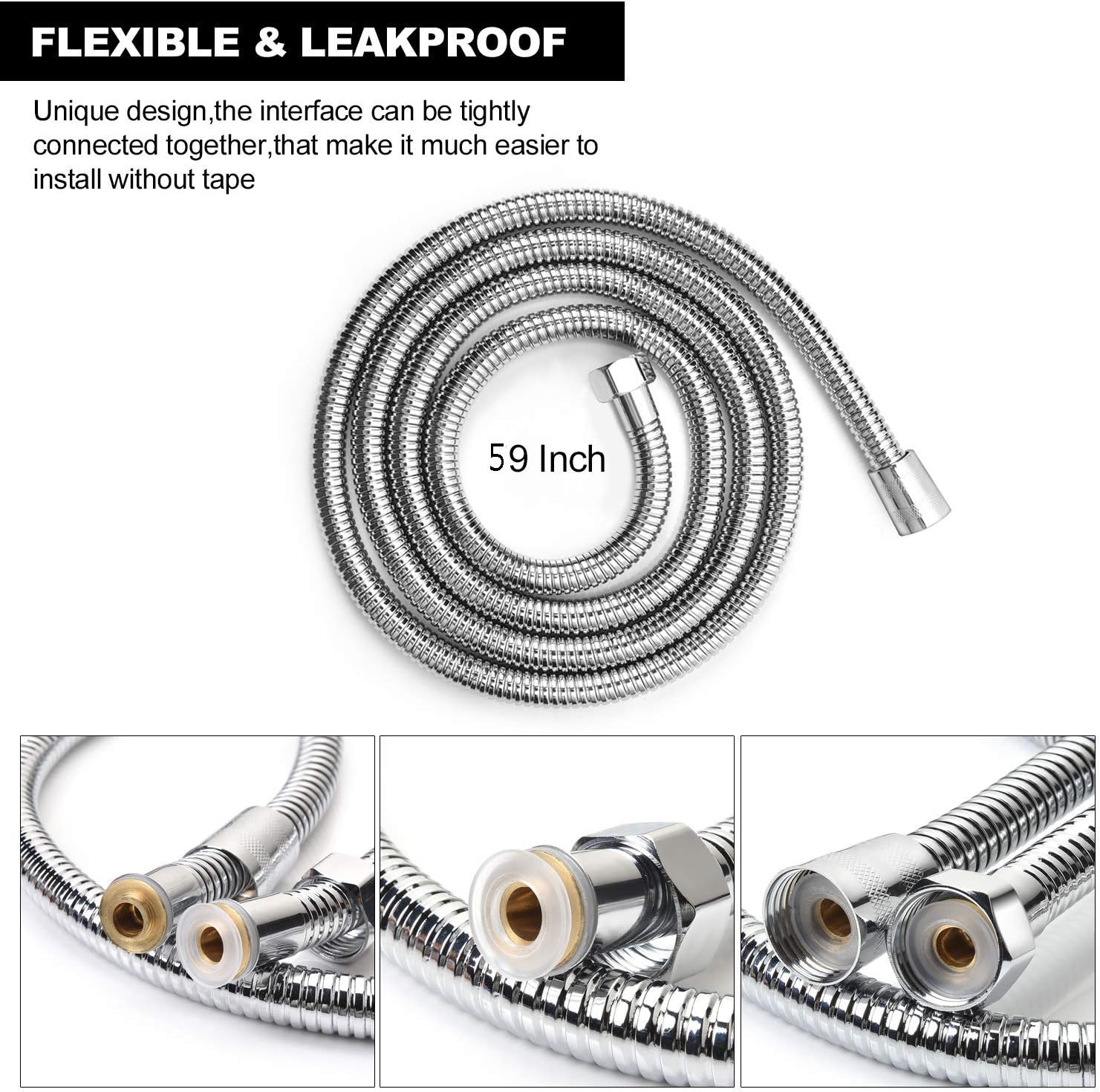Lovearea Nozzle Clean Shower Head 3 Aluminum Cleaner Set