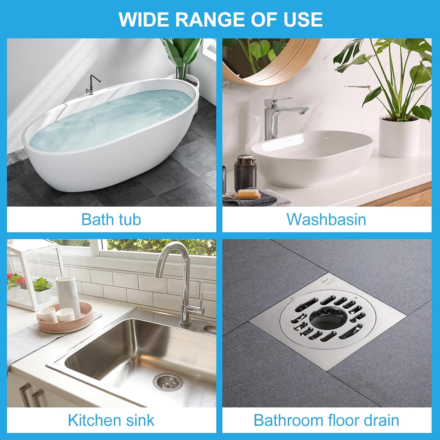 Qoosea 30 Pack Disposable Drain Hair Catcher