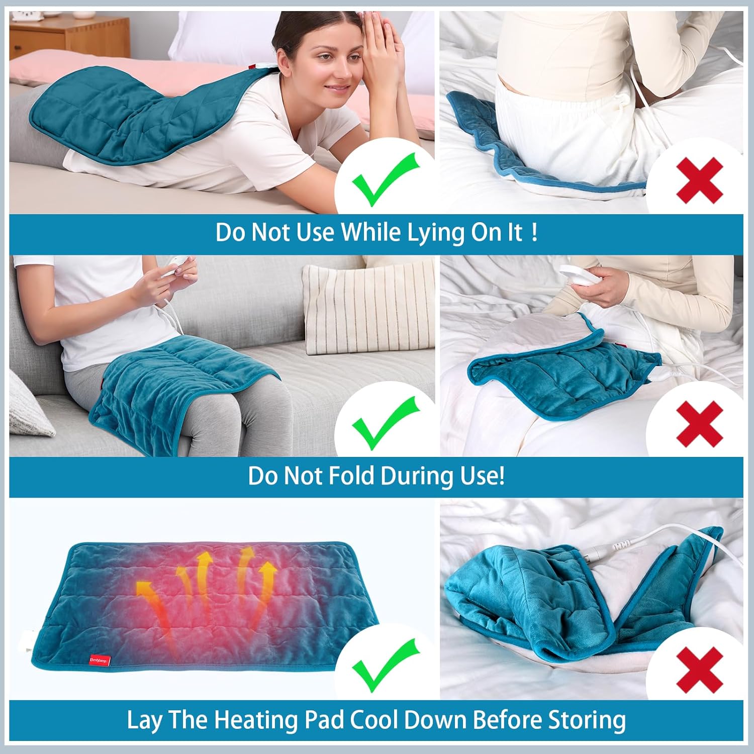 Comfytemp Weighted Heating Pad for Back Cramps 1