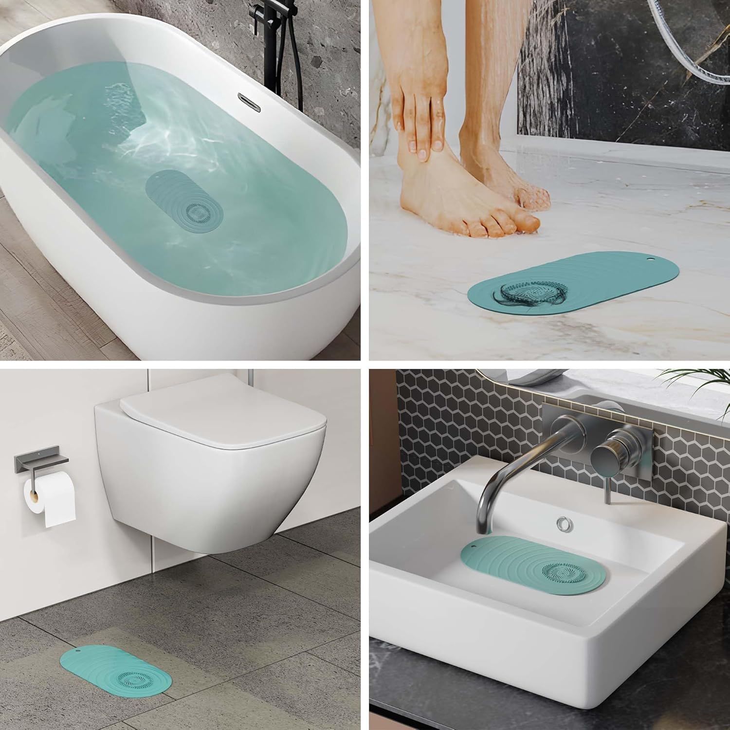 TAPPOP Hair Catcher 2 Pack for Shower Drain