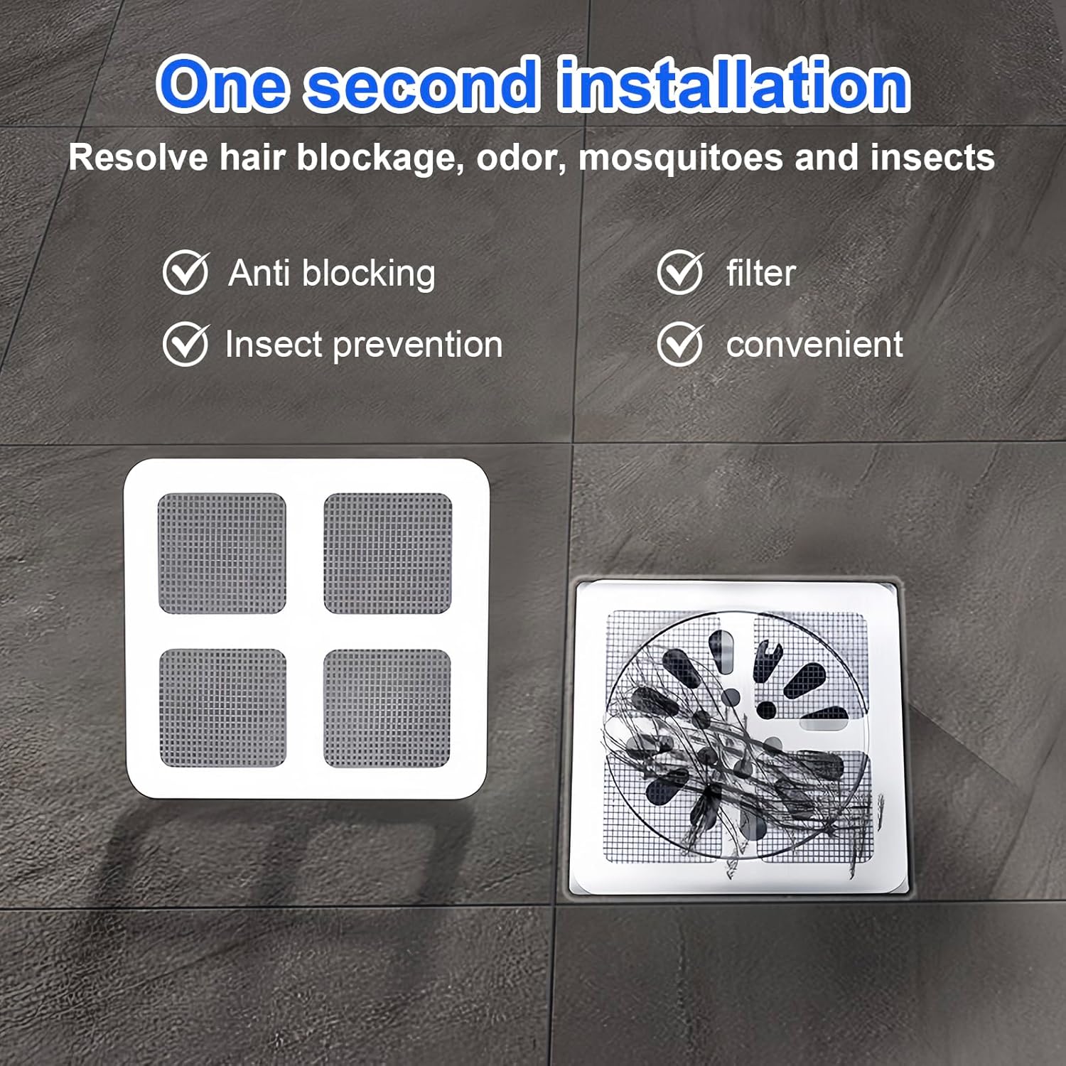 Kleeblatt 50pc Disposable Drain Covers for Shower and Bathtub