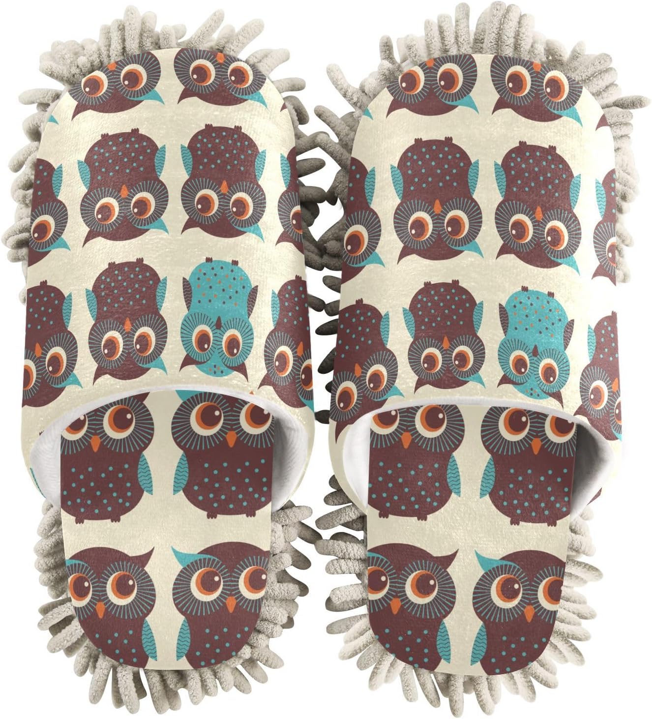 Sinestour Owl Mop Slippers for Floor Cleaning 1