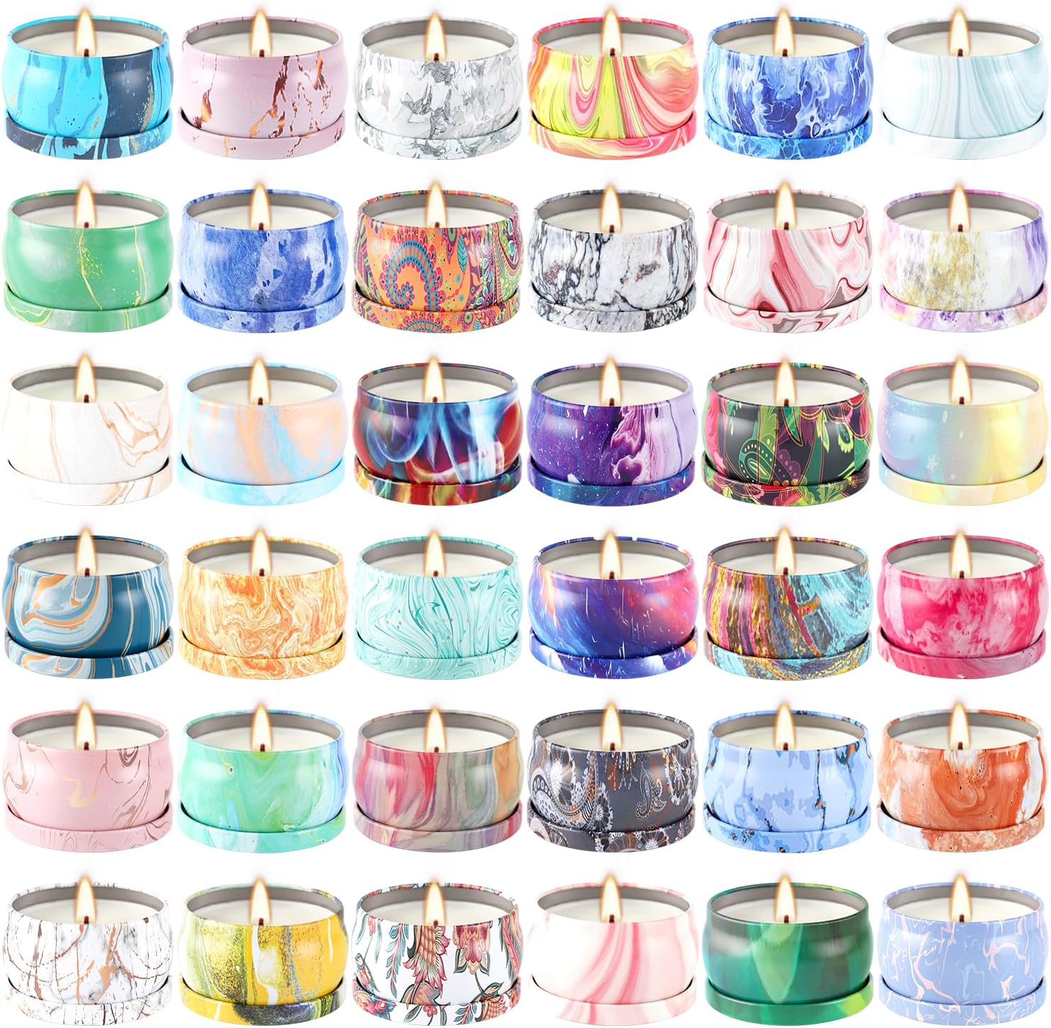 Scented Candles Gift Set 36 Pack Soy Wax Aromatherapy