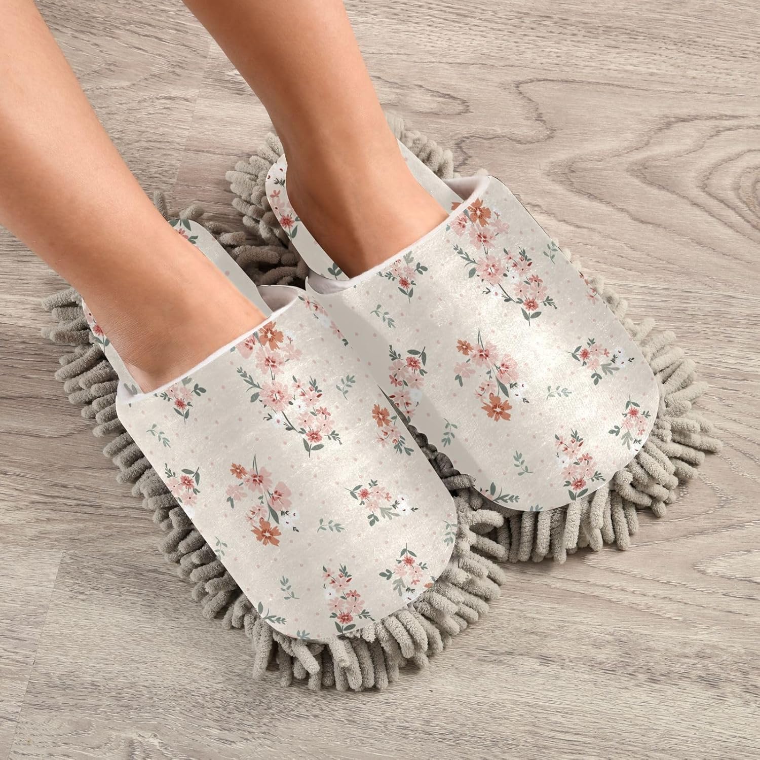Kigai Microfiber Slippers with Bohemian Flowers