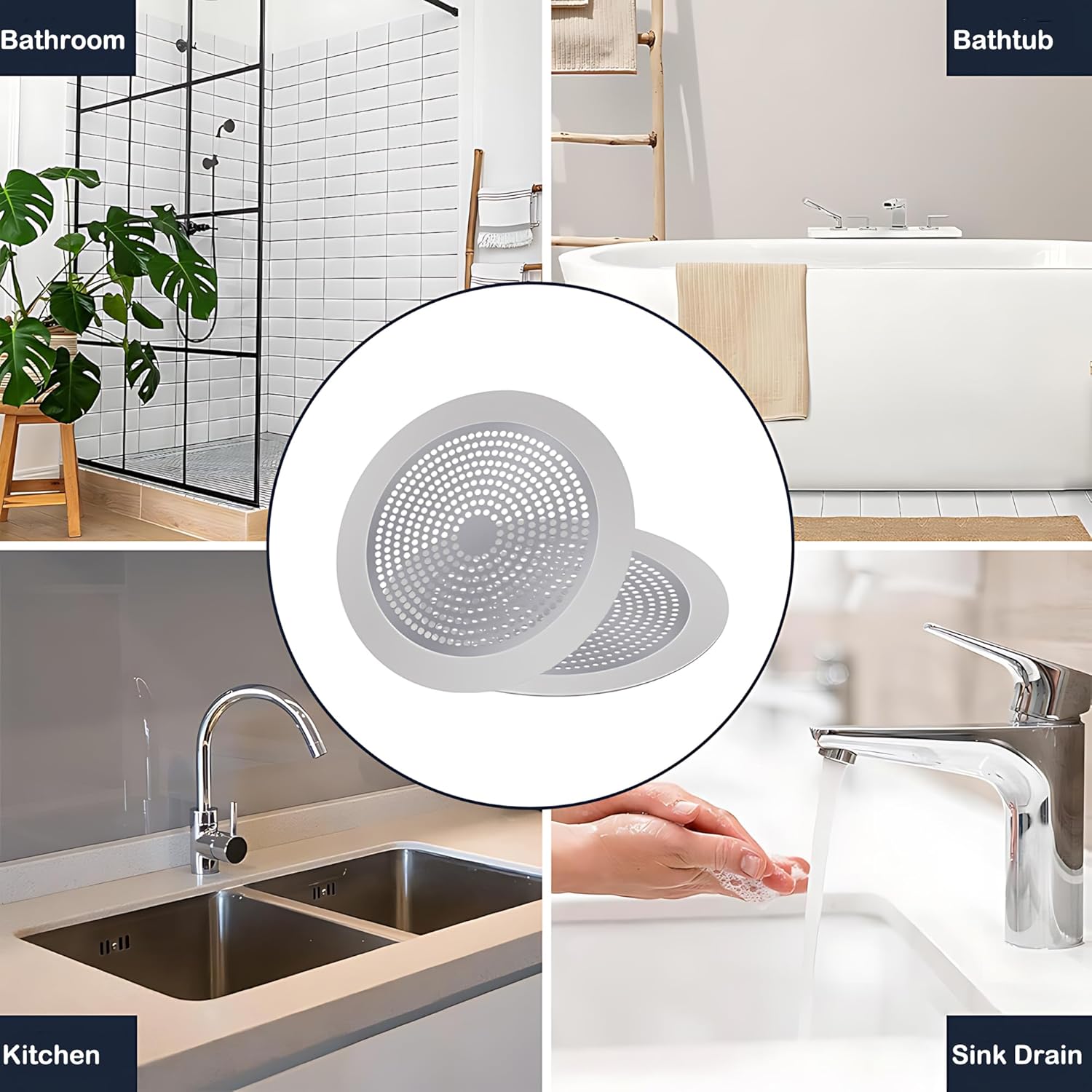 HymoConn Round Shower Hair Catcher 55 inch