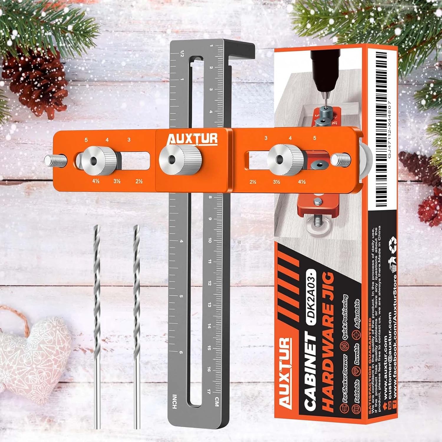 AUXTUR Cabinet Handle Jig with 2 Shims and Alignment Holes