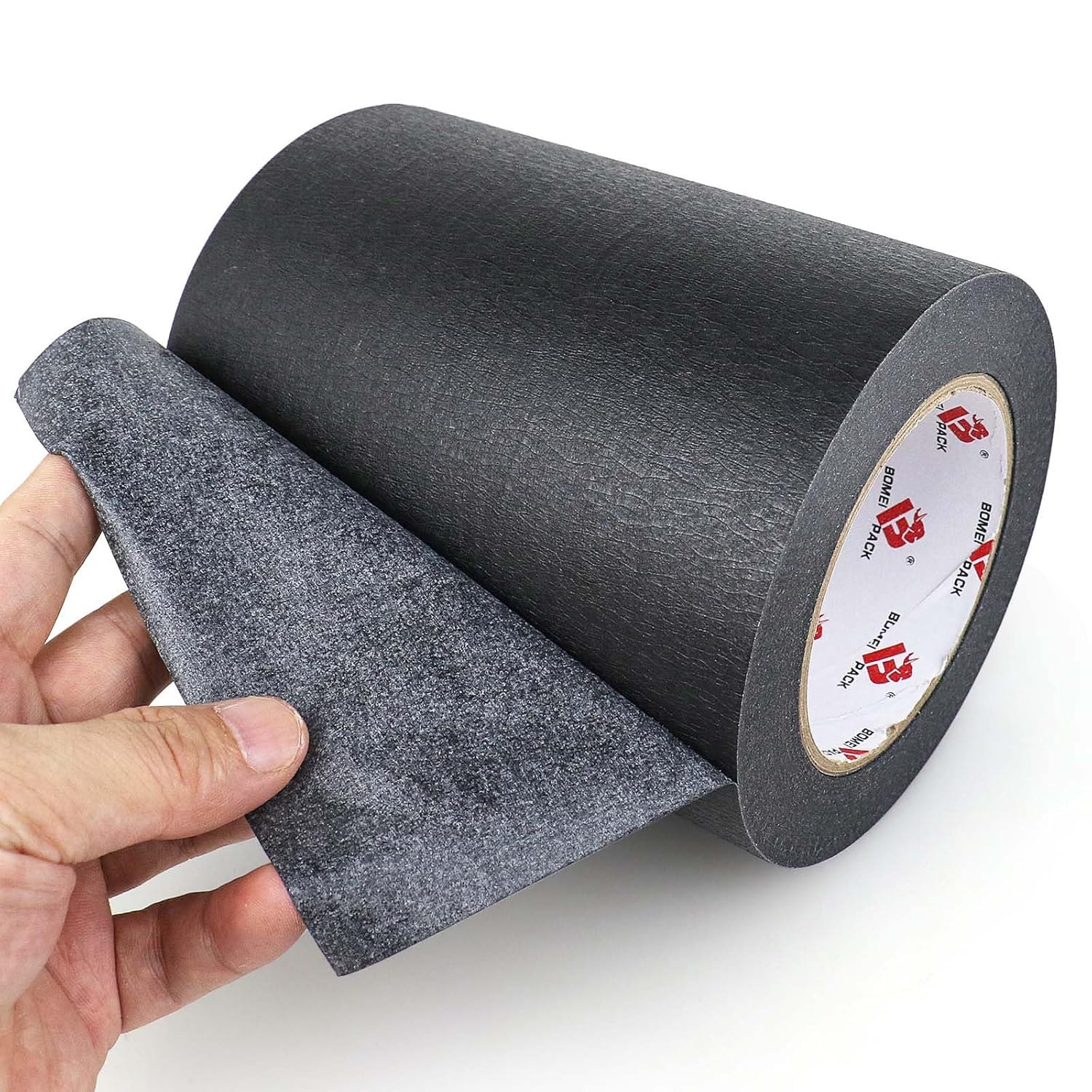 BOMEI PACK 6 Inch Wide Black Masking Tape 55 Yards