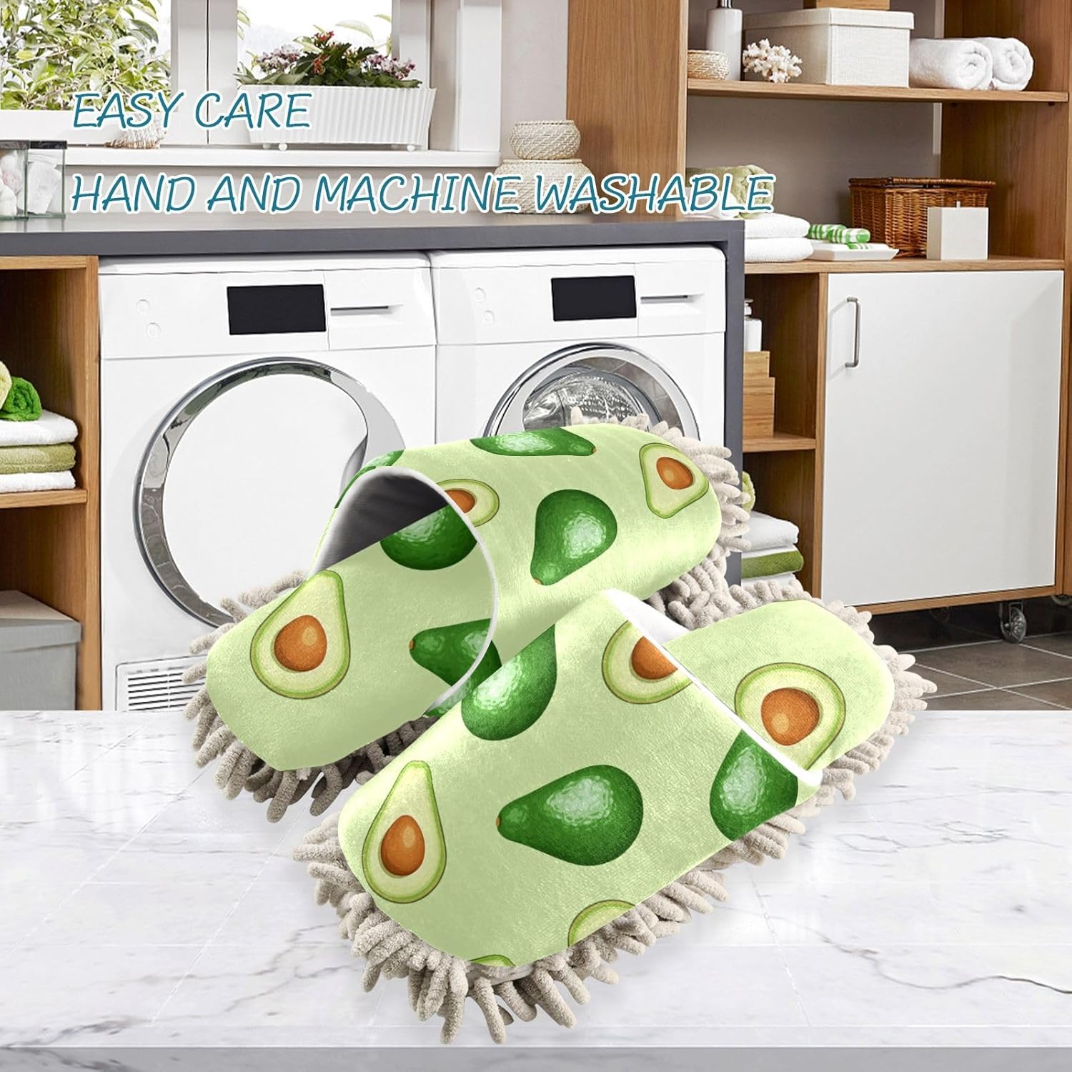 Sinestour Avocado Mop Slippers for Floor Cleaning 1