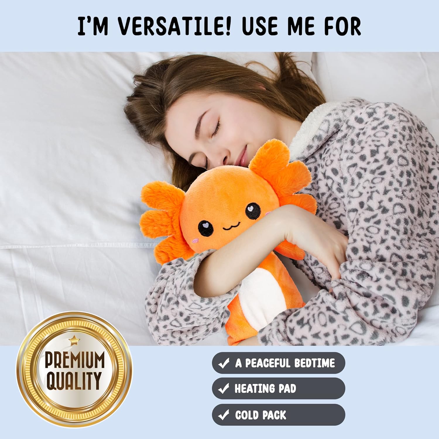 Happy Fuel Axolotl Microwavable Heating Pad 1