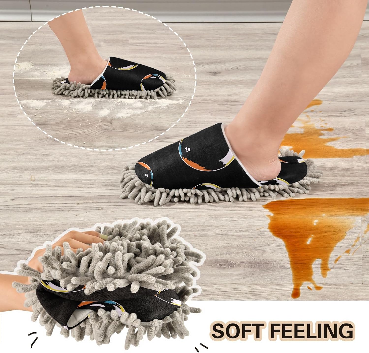 Kigai Microfiber Slippers with Cleaning Function Size L