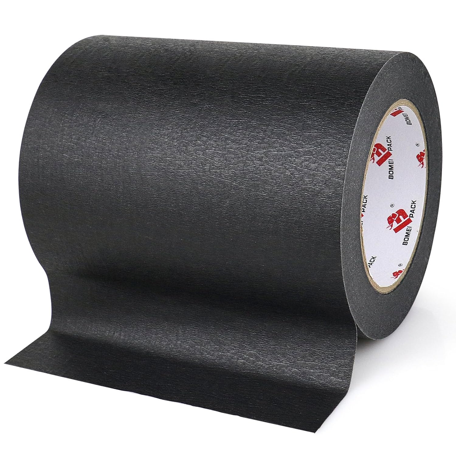 BOMEI PACK 6 Inch Wide Black Masking Tape 55 Yards